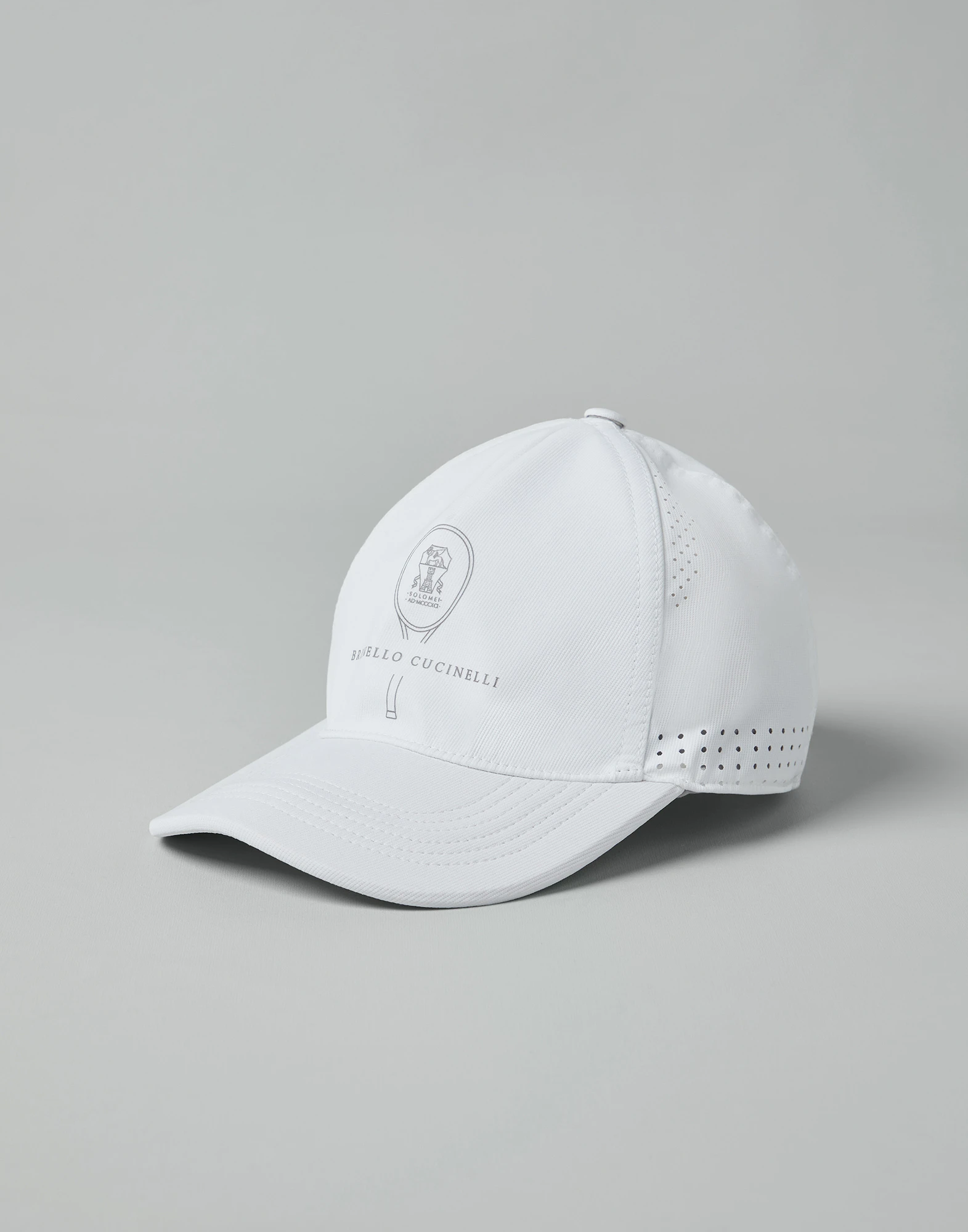 Lightweight techno fabric cap with tennis print