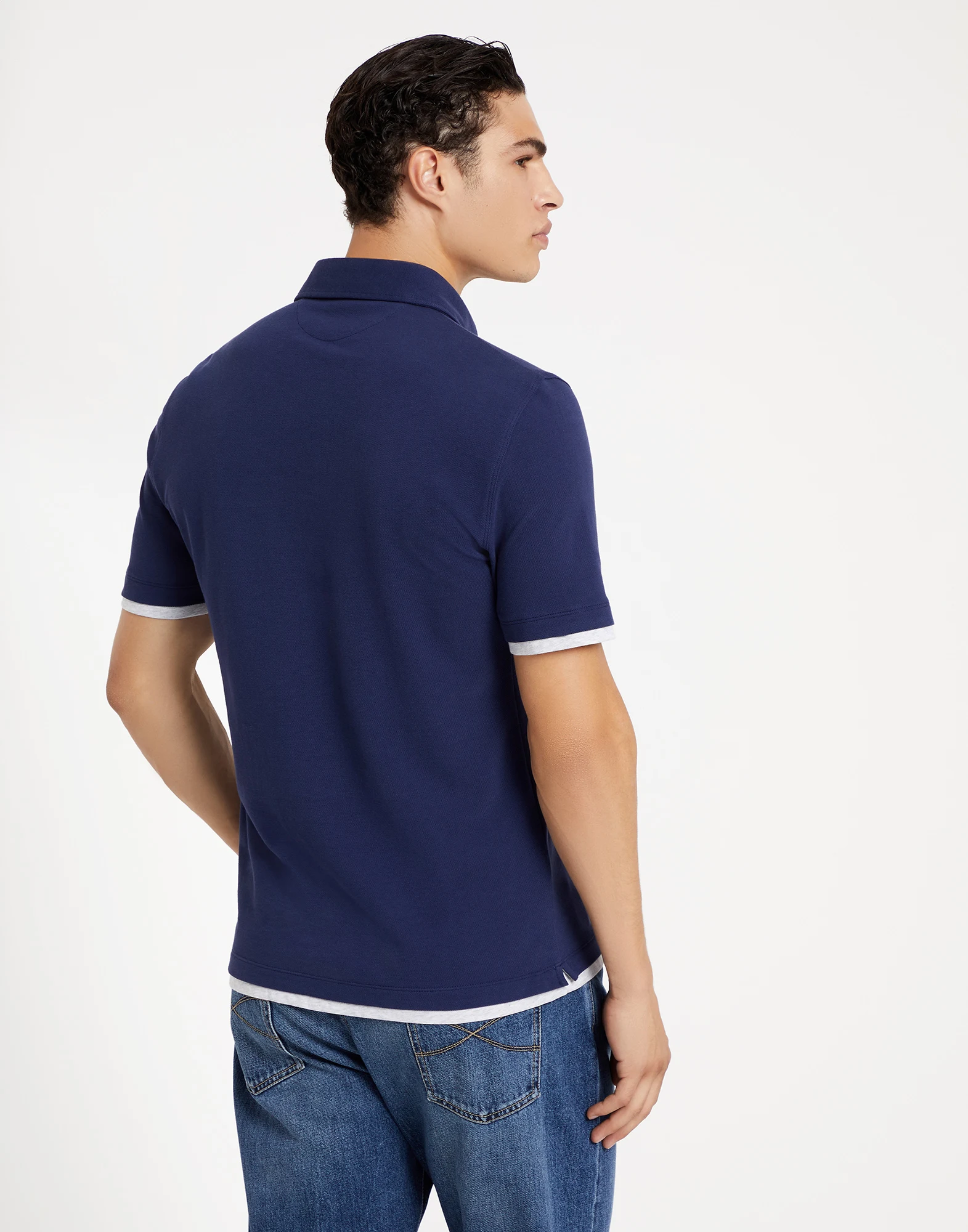 Polo with Faux-Layering