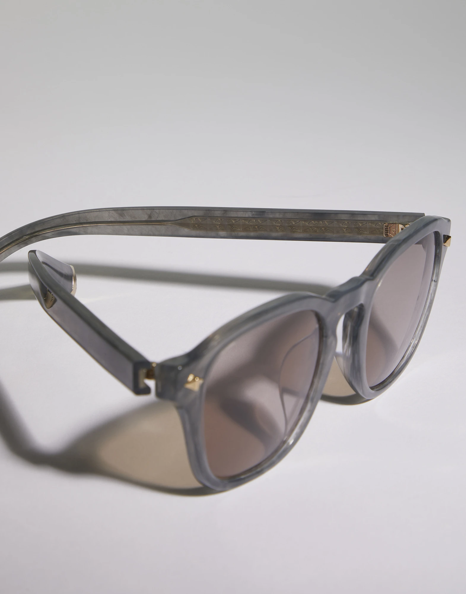 Intarsia Rays acetate sunglasses