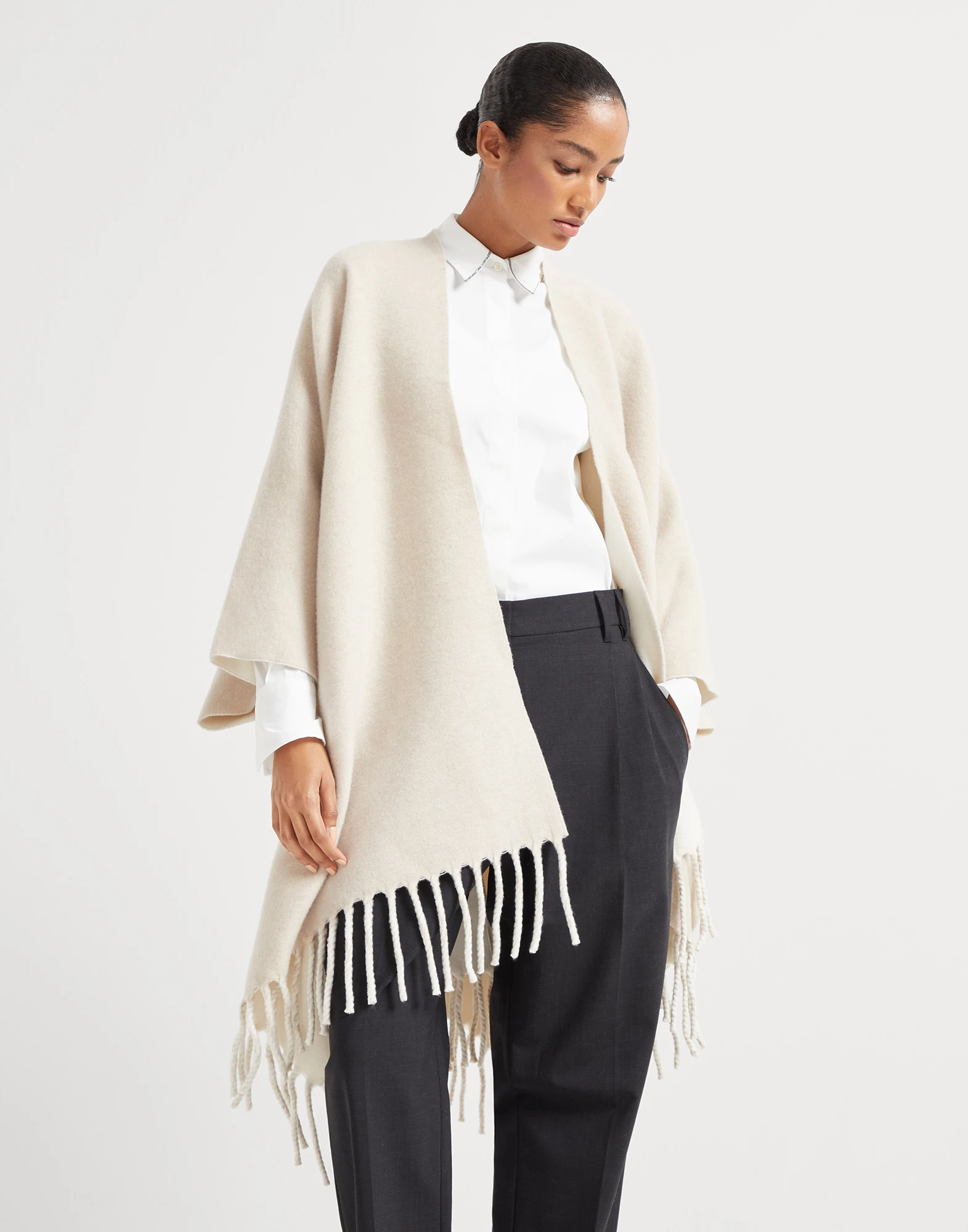 Double knit poncho