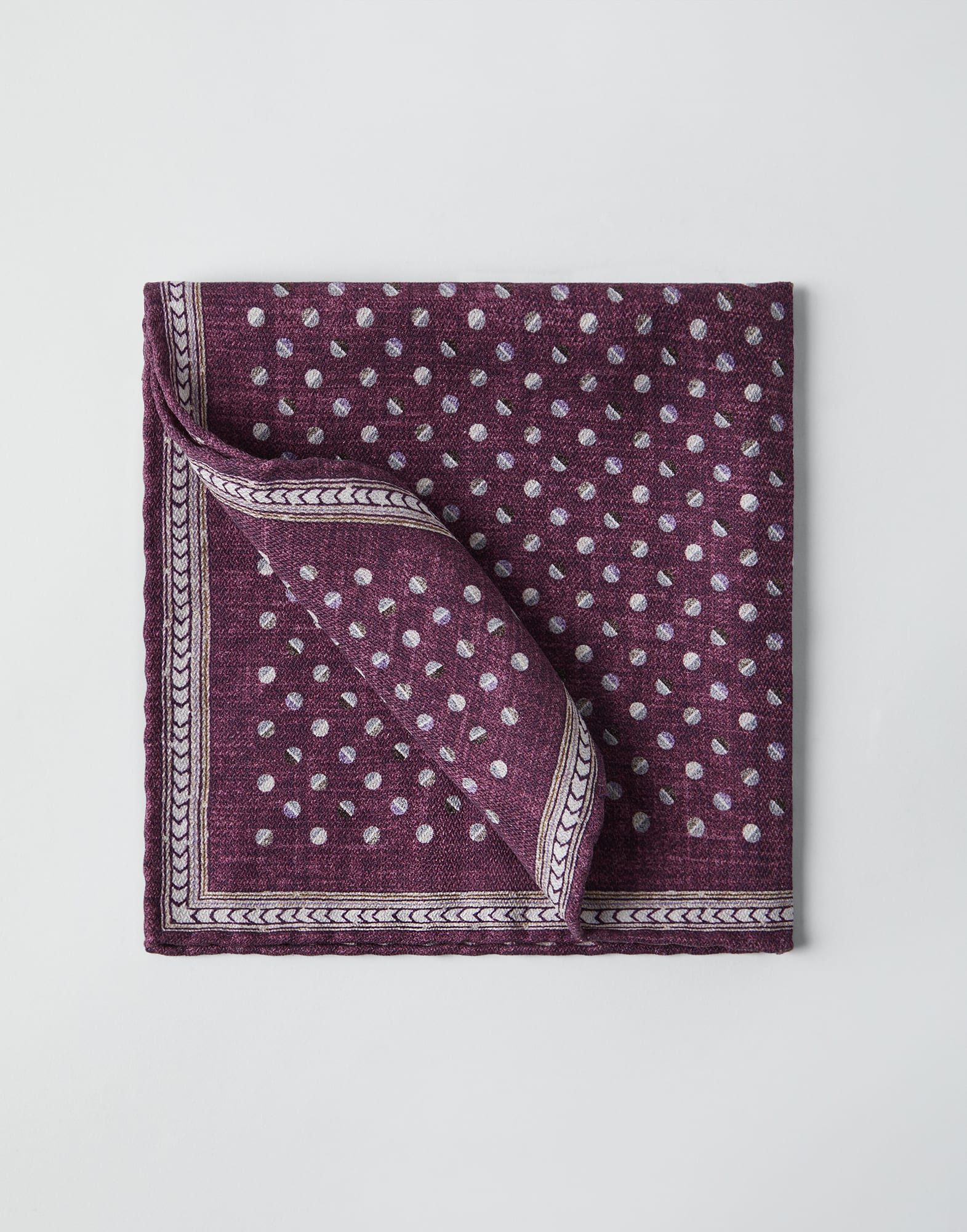 Double face silk pocket square