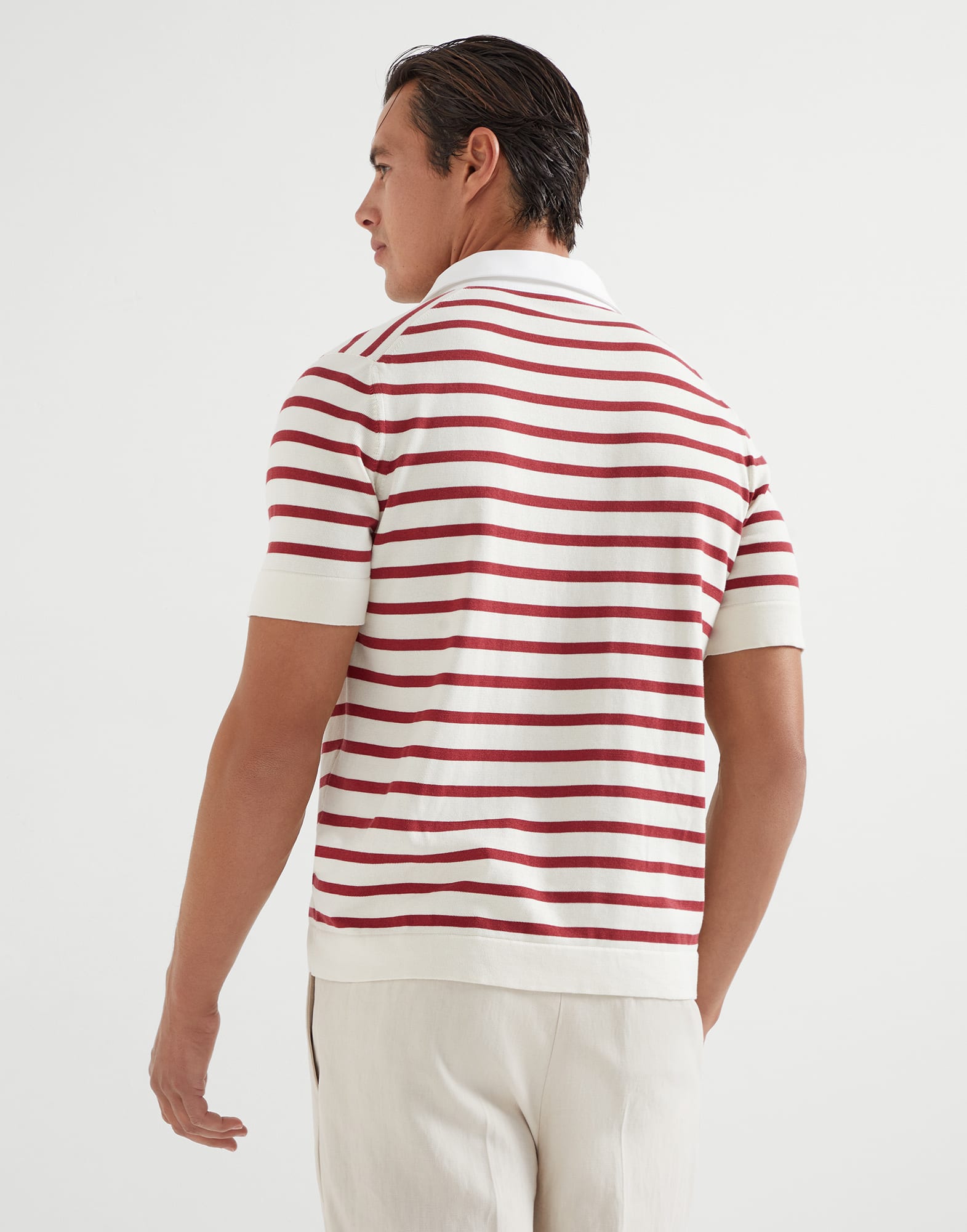 Knit polo shirt