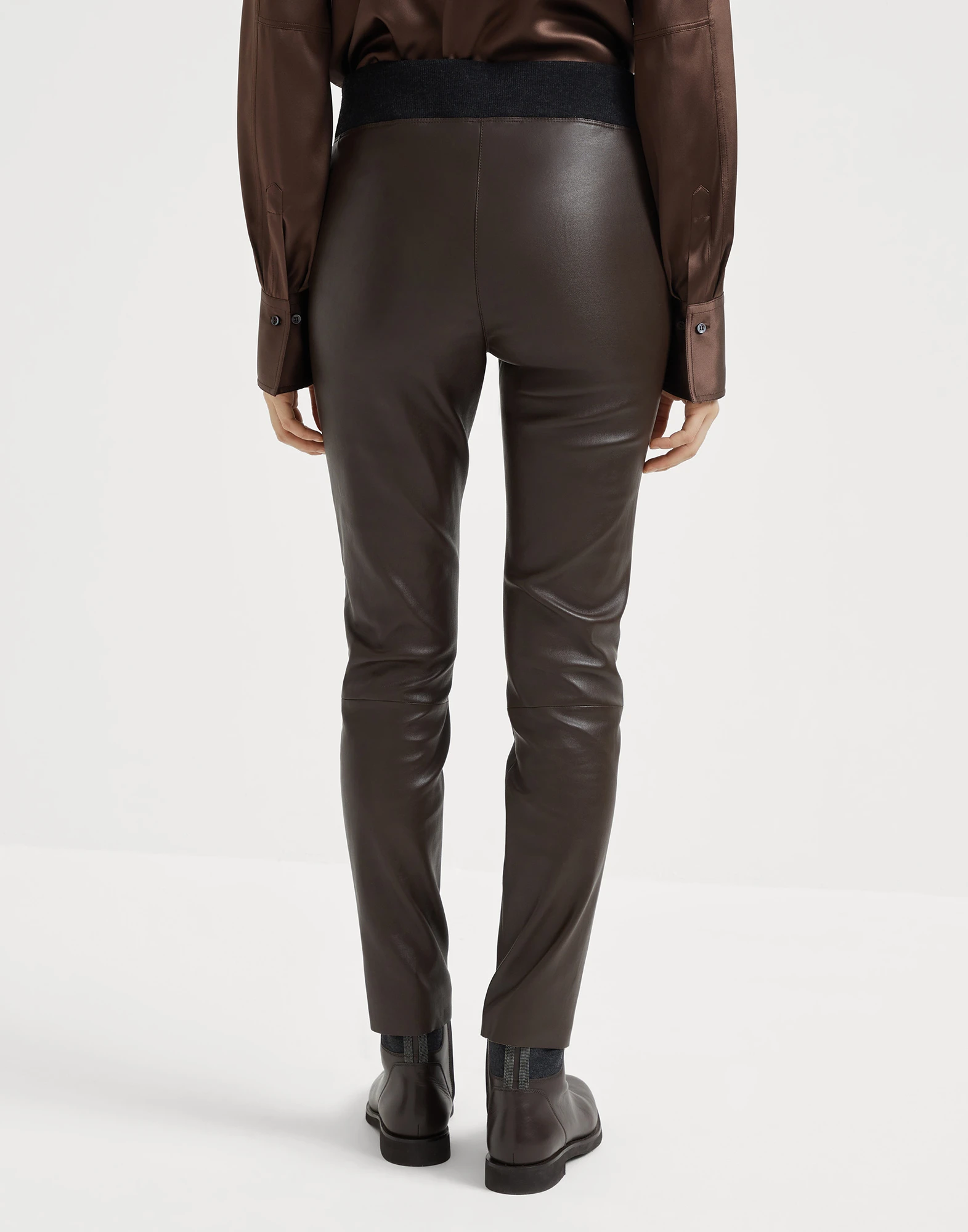 Stretch nappa leggings