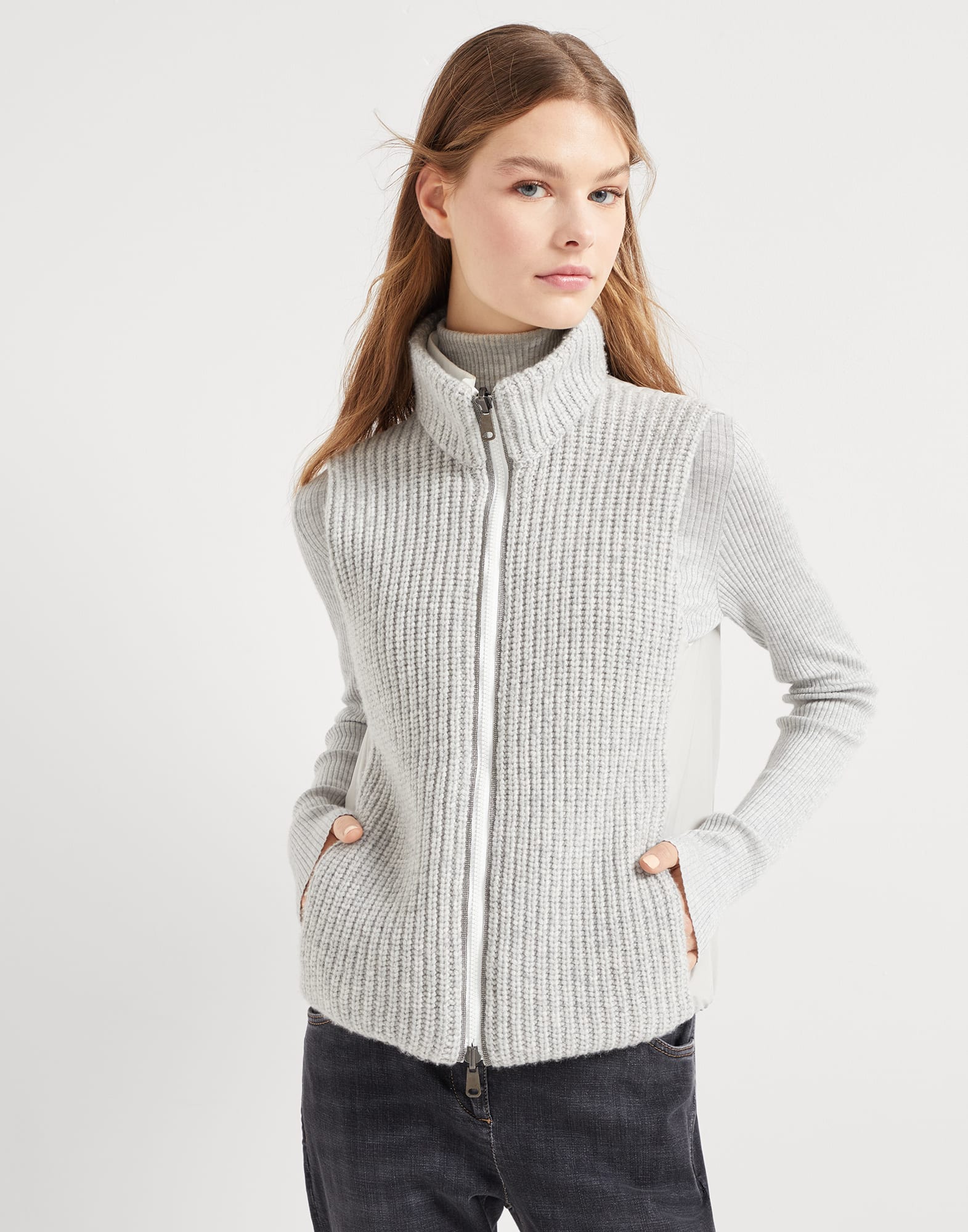 Cashmere down vest
