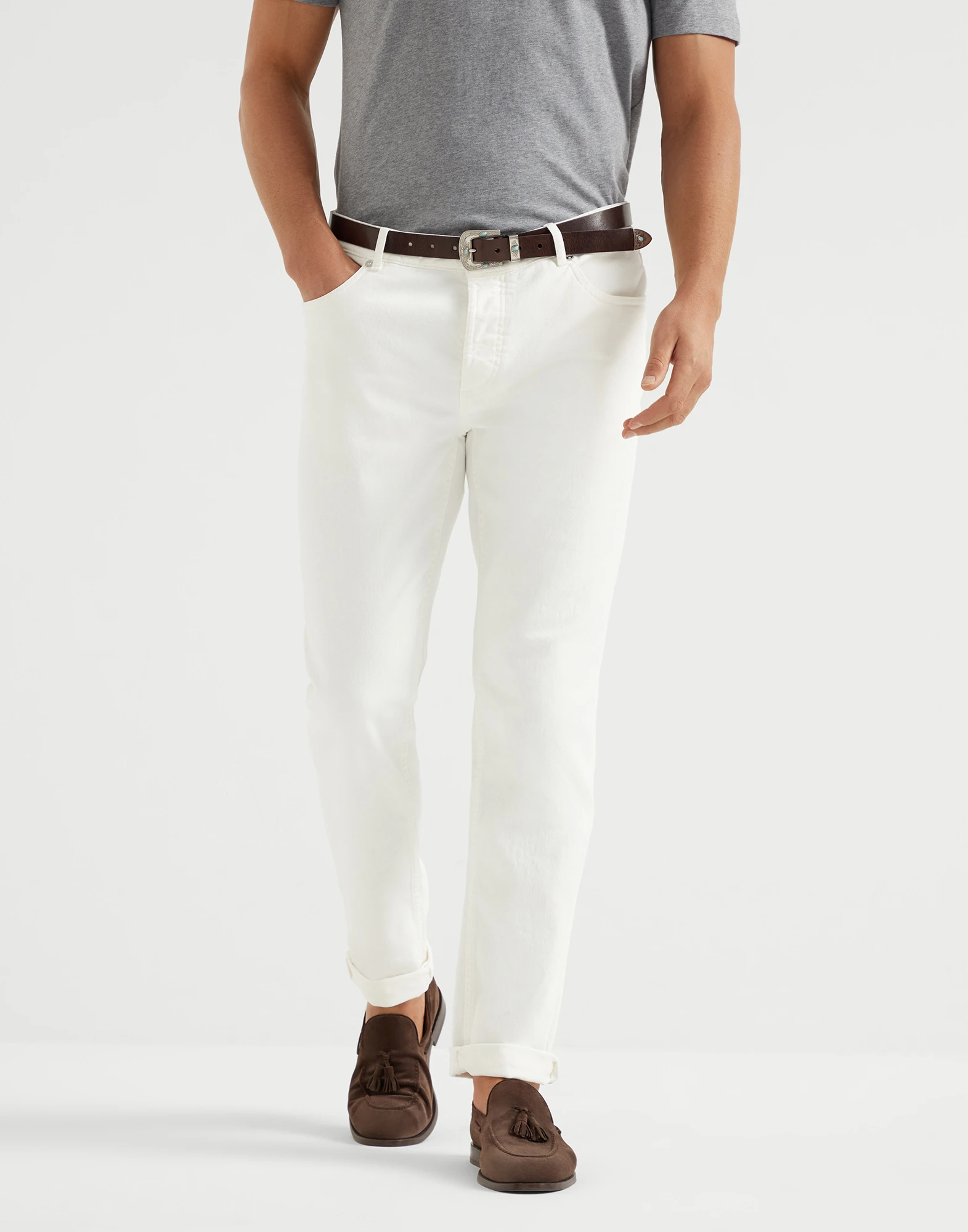 Comfort denim trousers