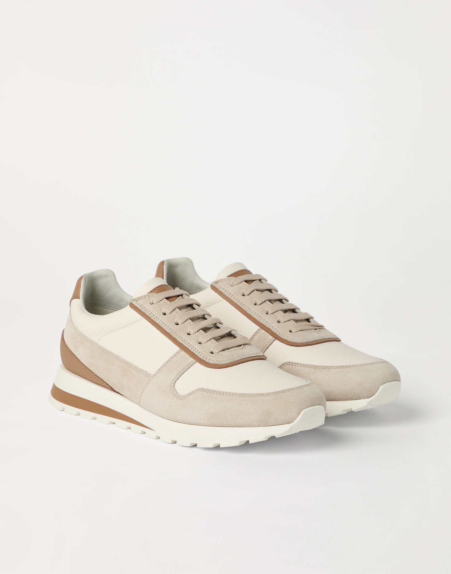 Calfskin and suede runners