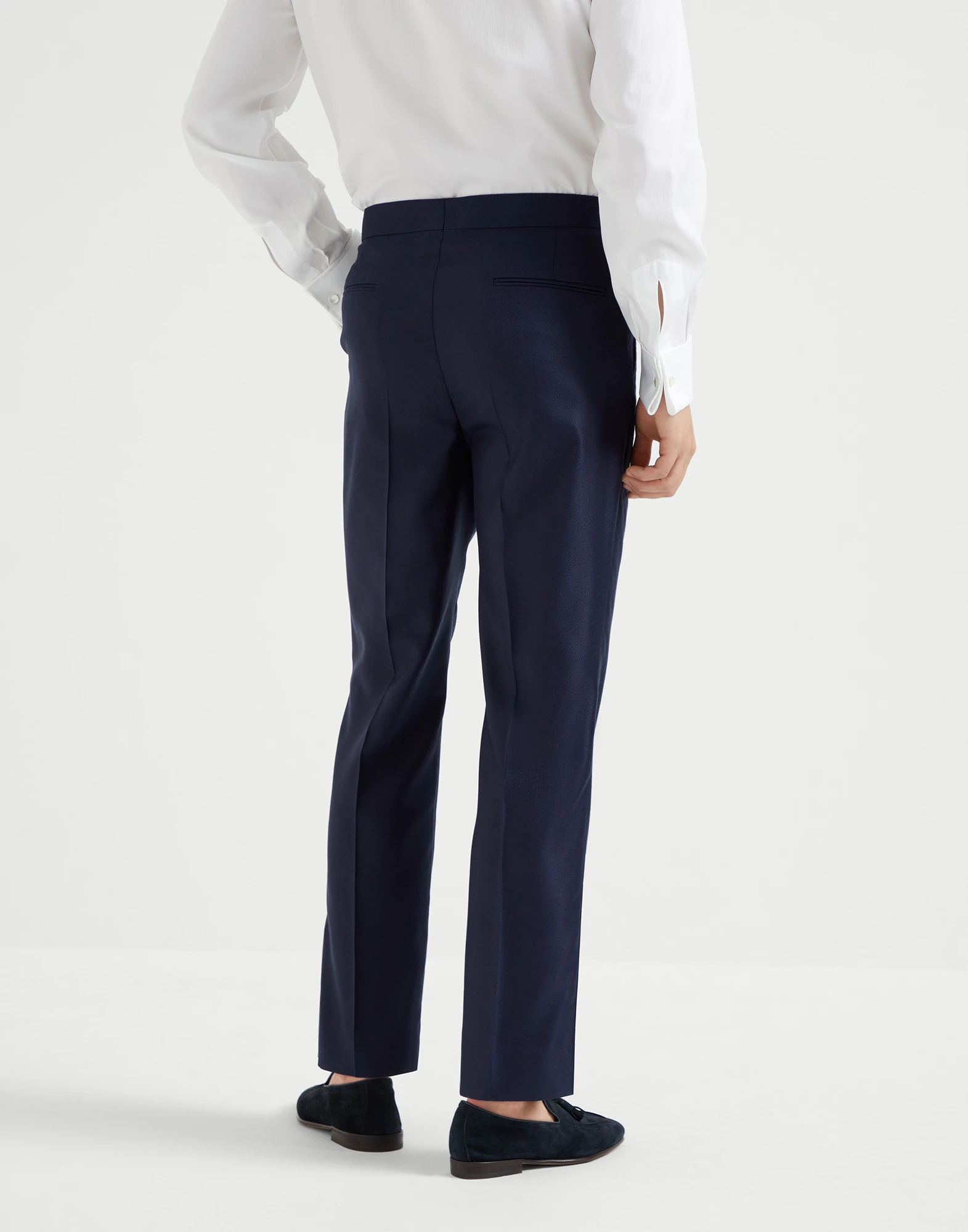 Tuxedo trousers with pleats