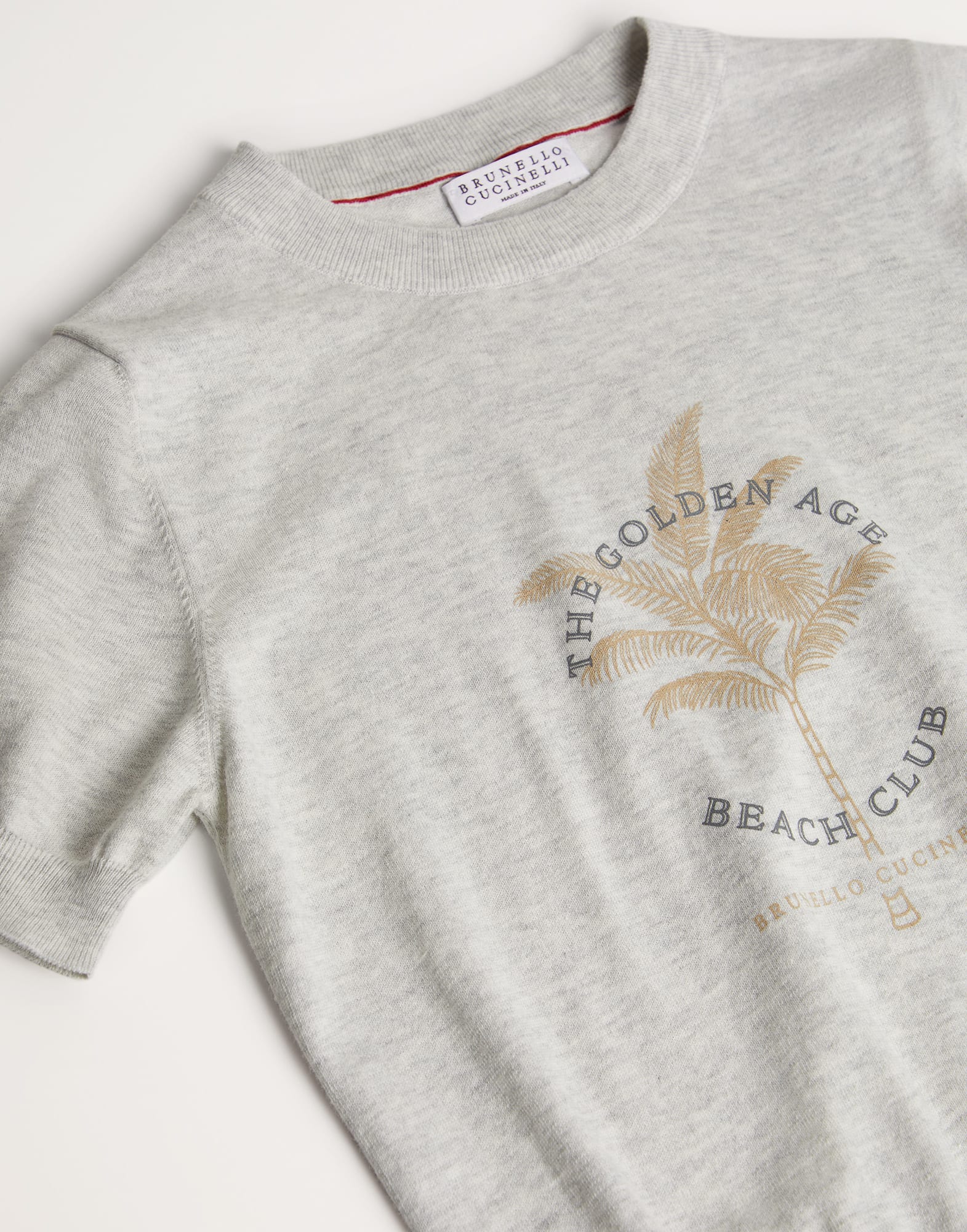 Cotton knit T-shirt with print