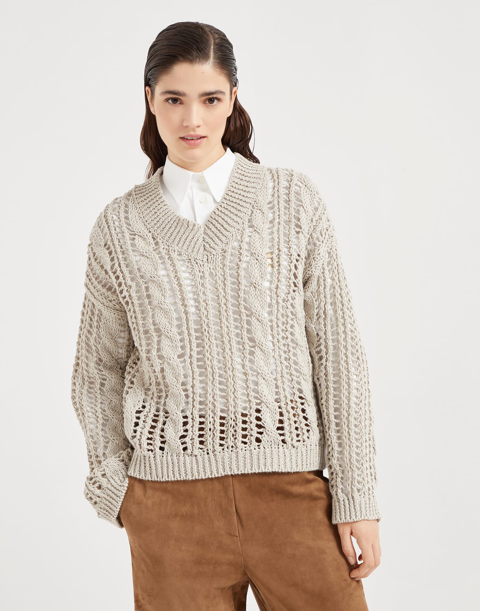 Cable & Mesh sweater
