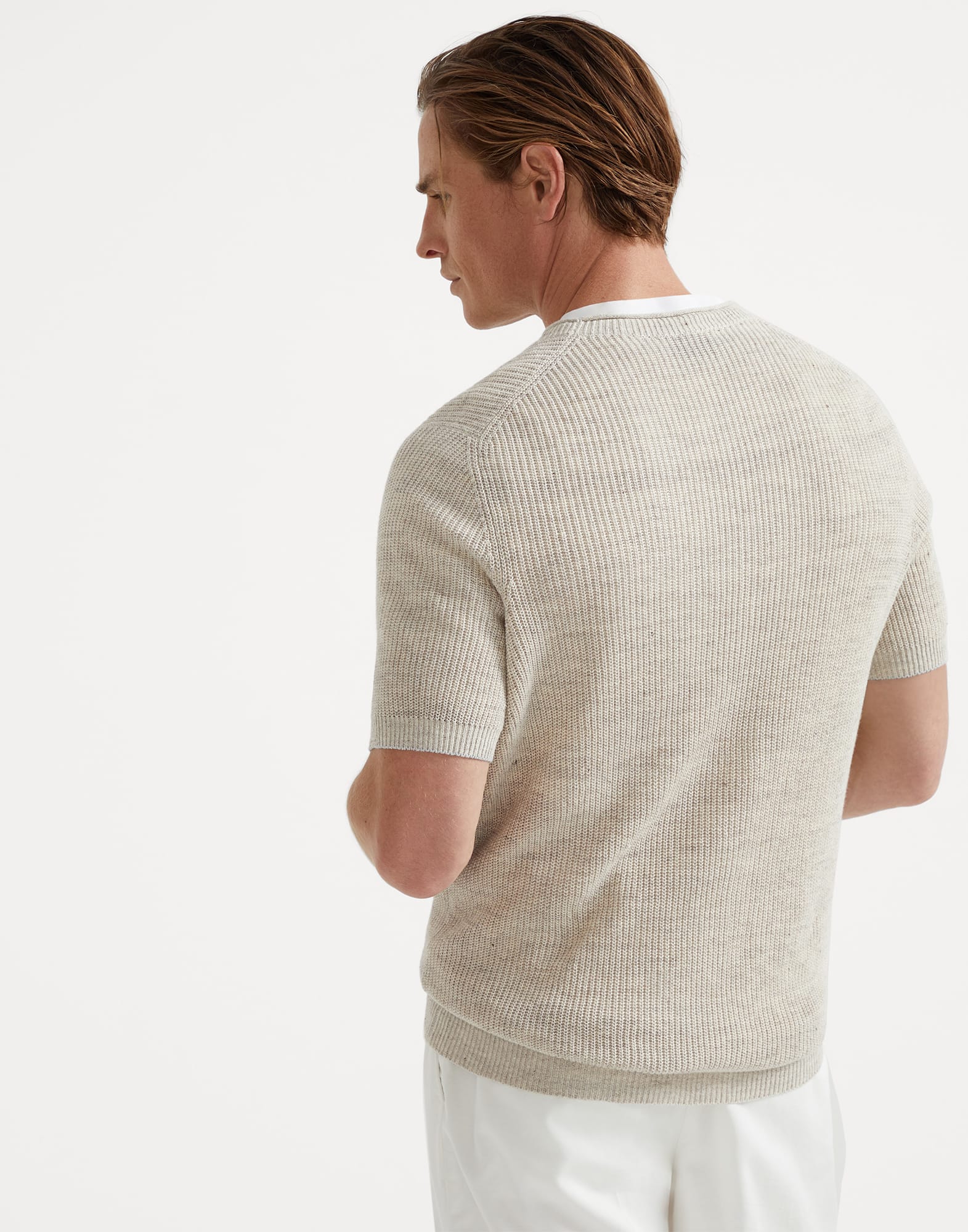 Linen and cotton T-shirt