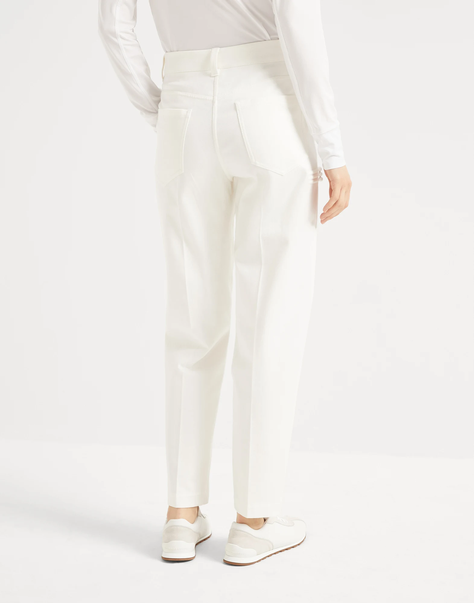 High-waist cigarette trousers