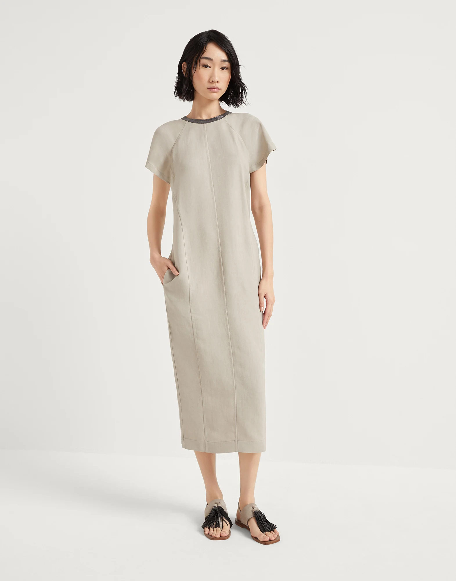 Dress with monili