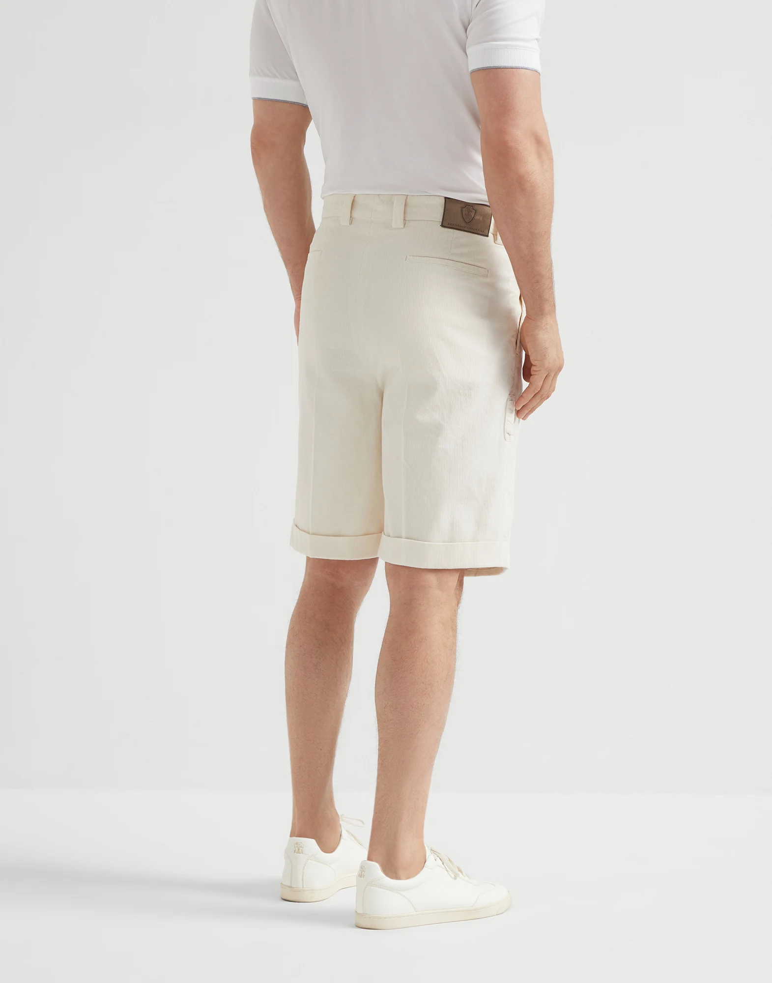 Garment-dyed Bermuda shorts