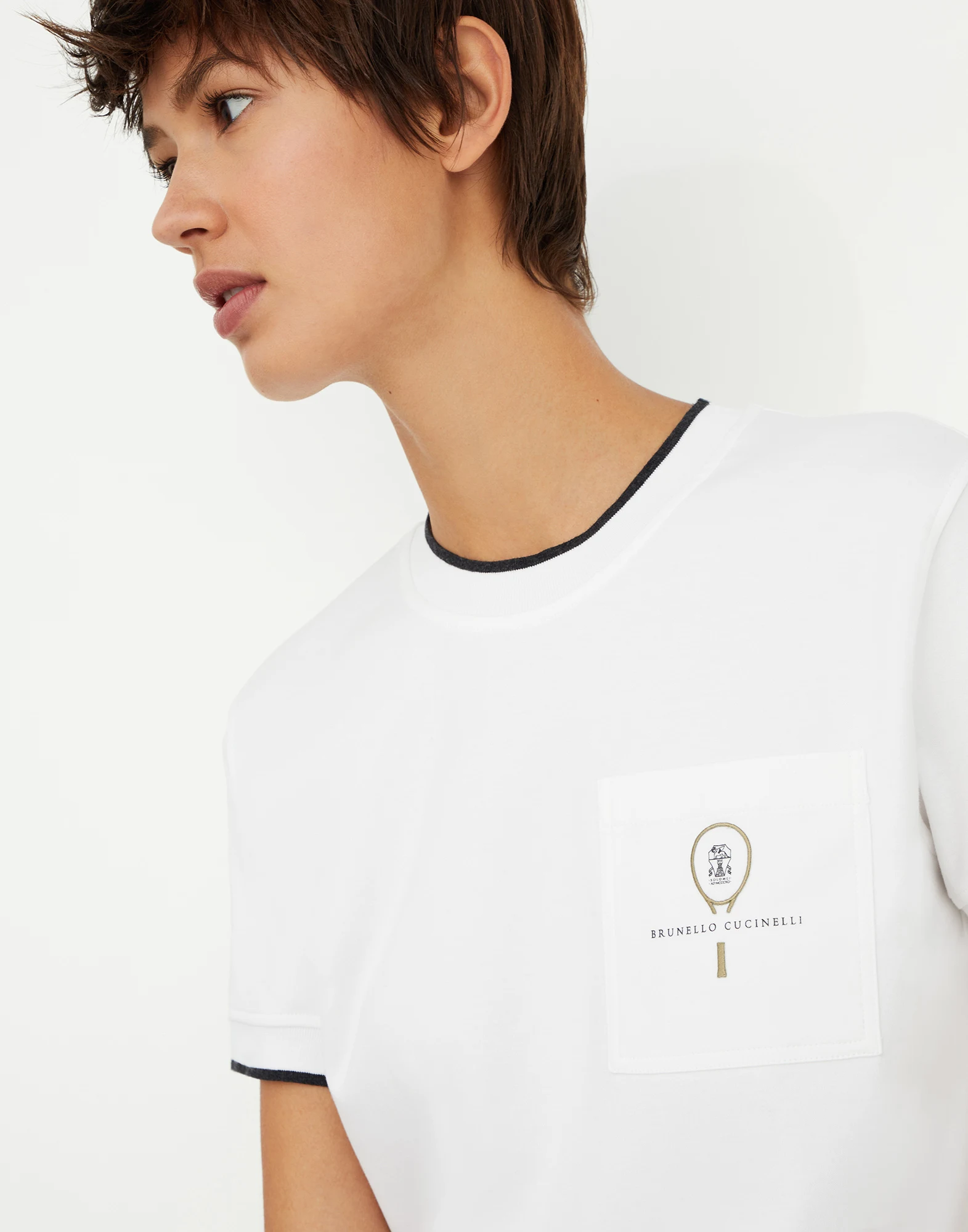 Cotton interlock t-shirt with tennis logo