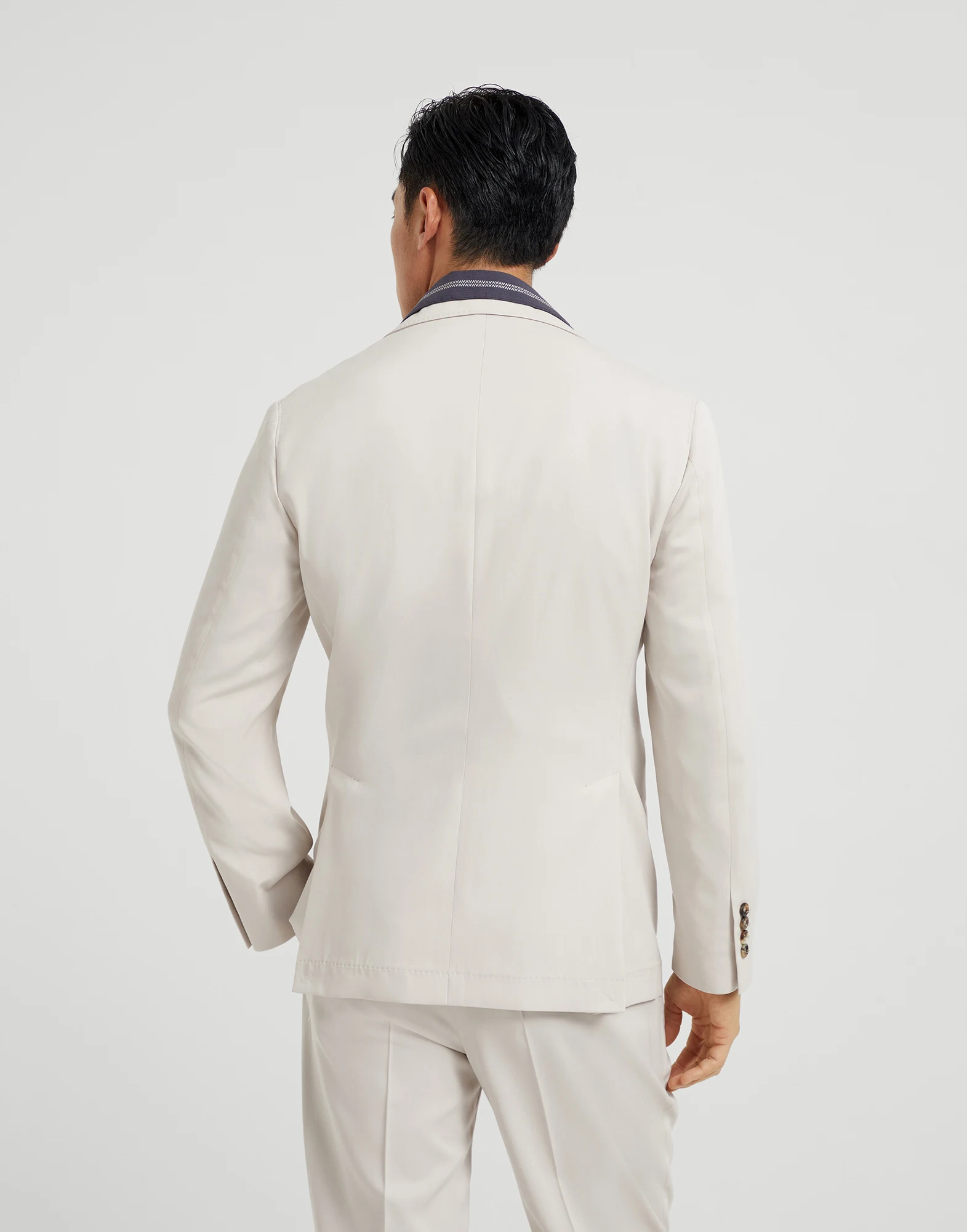 Twill unconstructed blazer