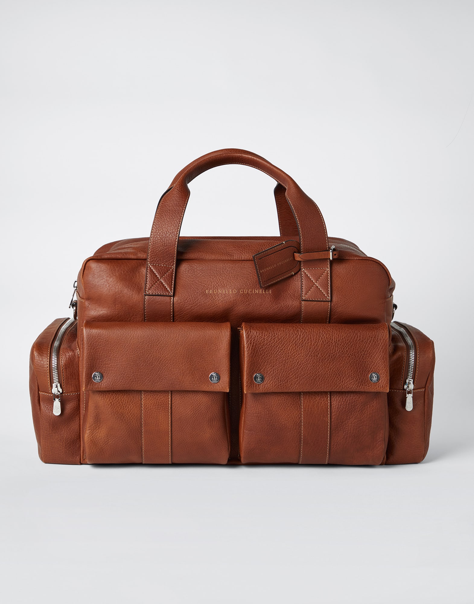 Grained calfskin leisure bag