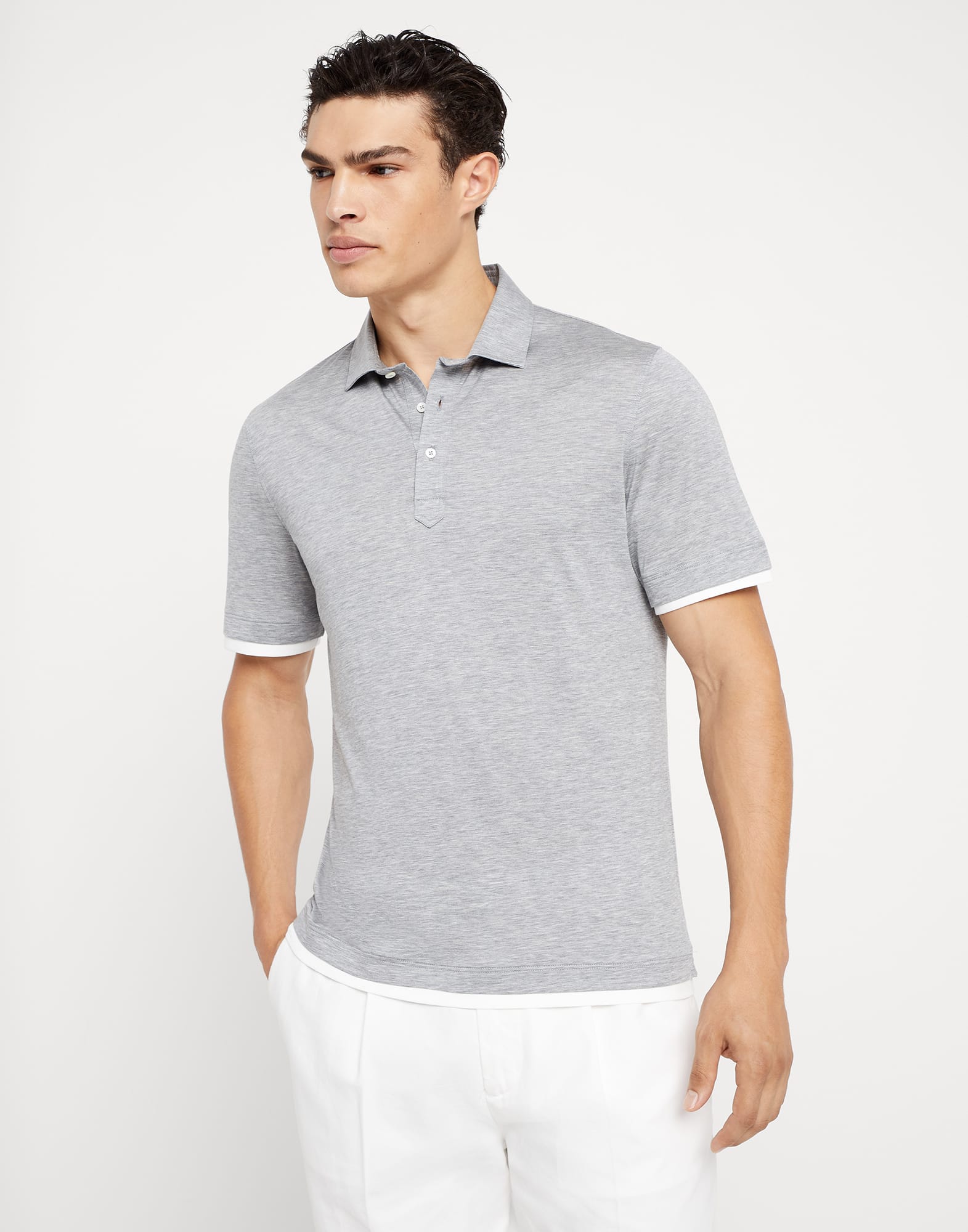 Polo with Faux-Layering