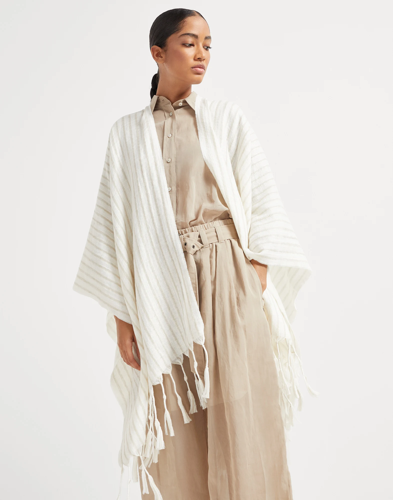 Double knit poncho