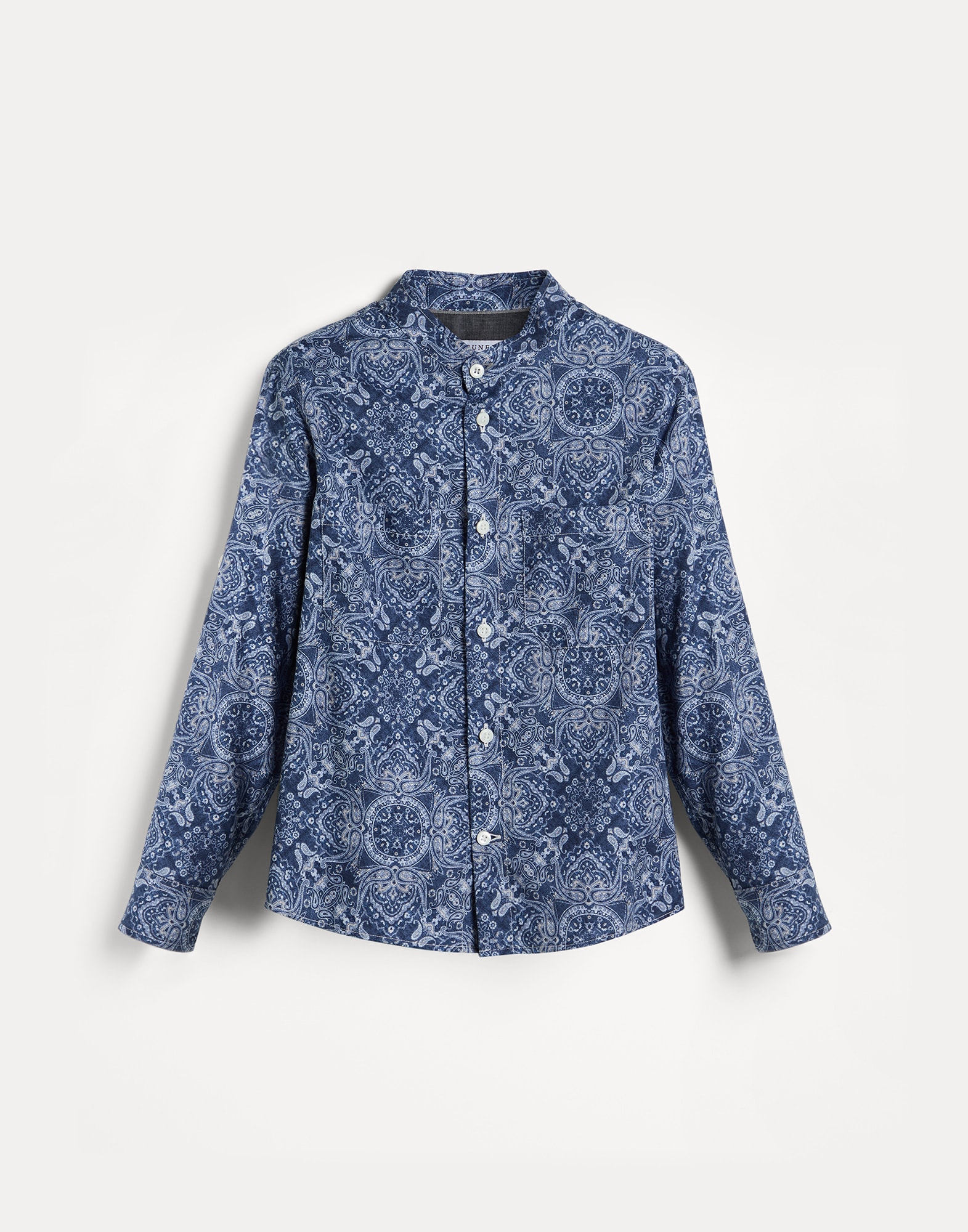 Mandarin collar shirt