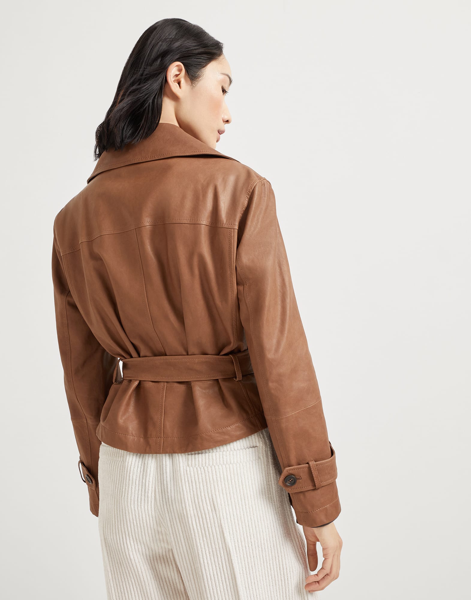 Vintage nappa Crop trenchcoat