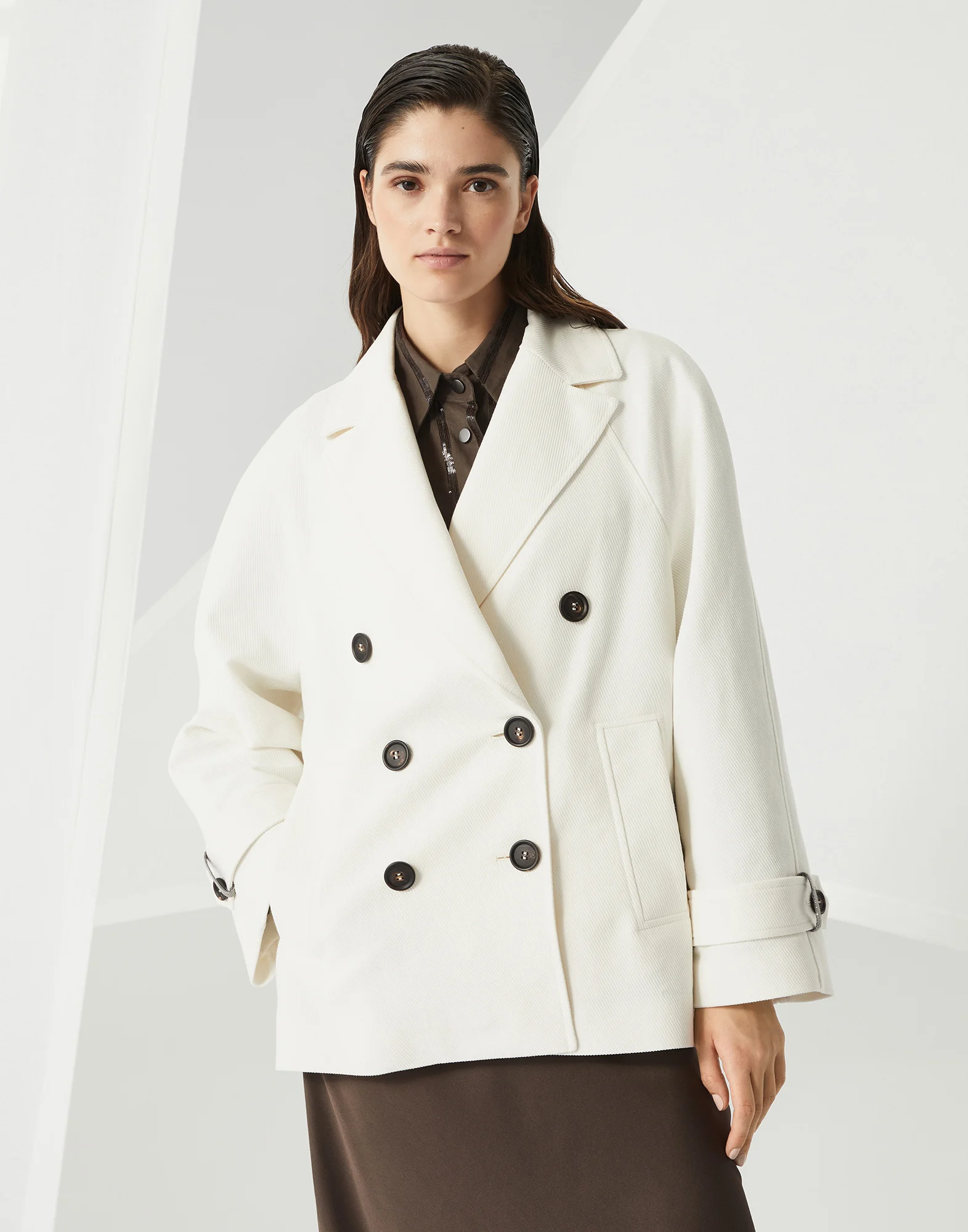 Cavalry caban jacket with monili