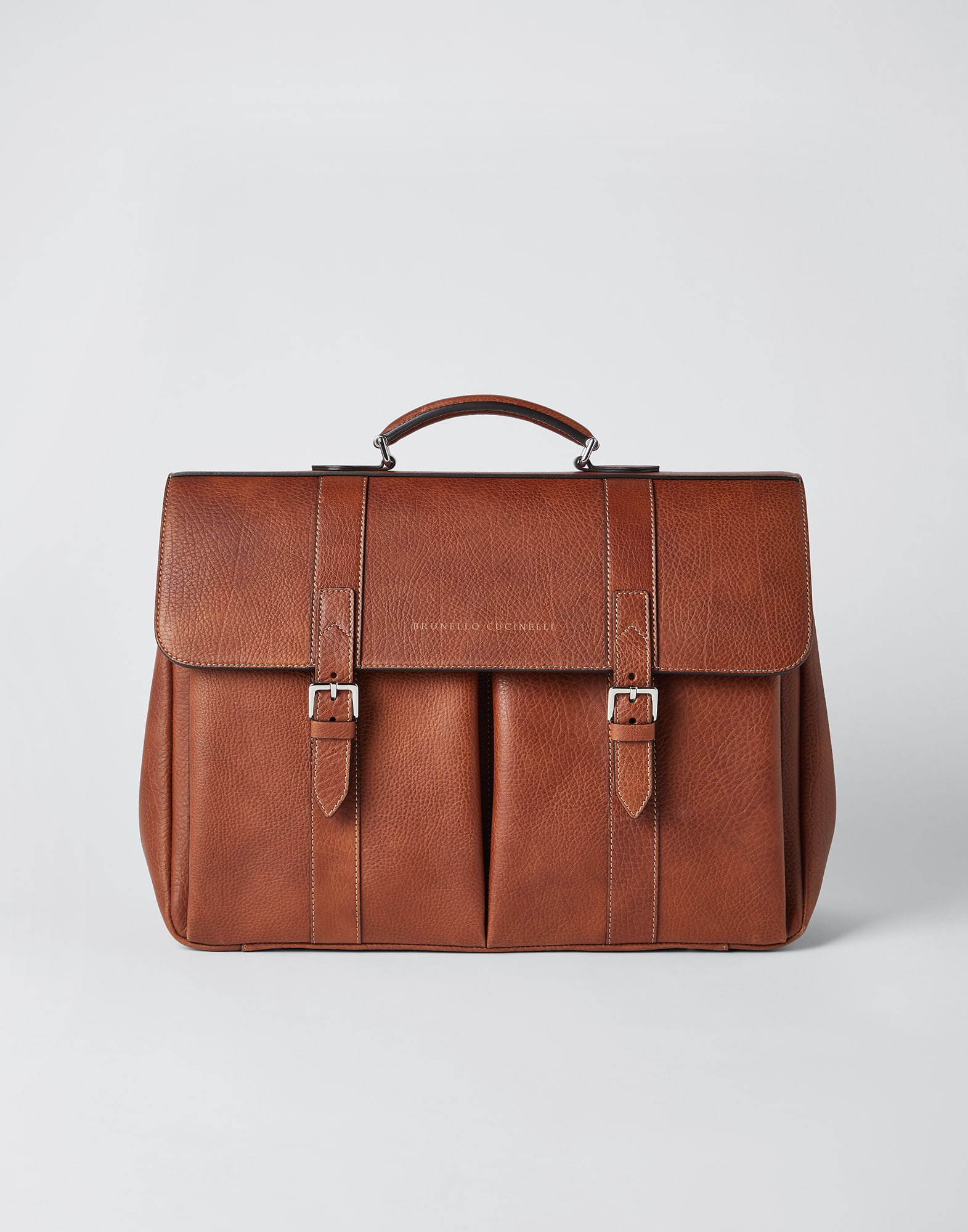 Grained calfskin briefcase