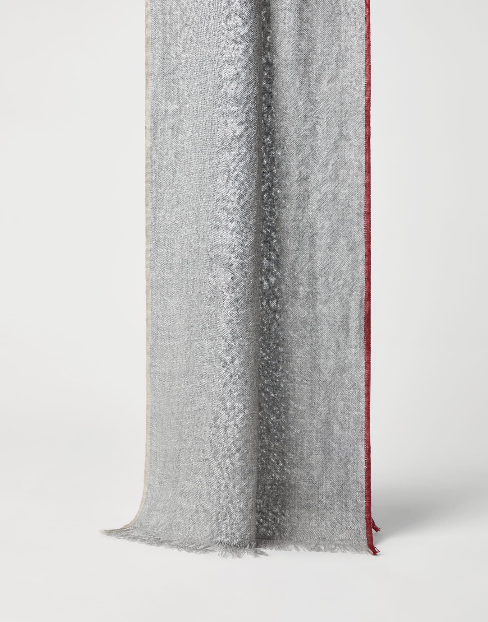 Cashmere and cotton scarf with selvedge