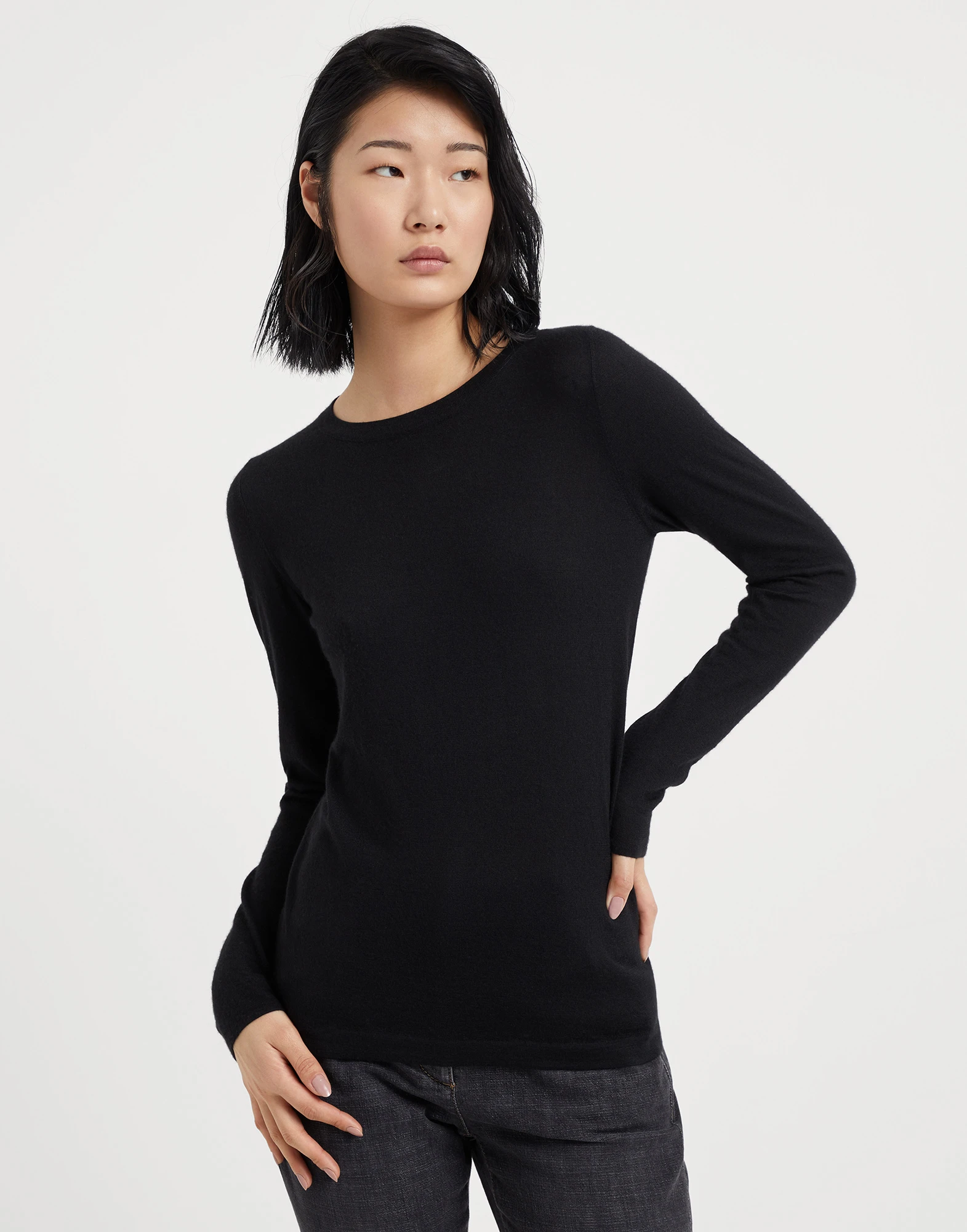 Cashmere and silk sweater