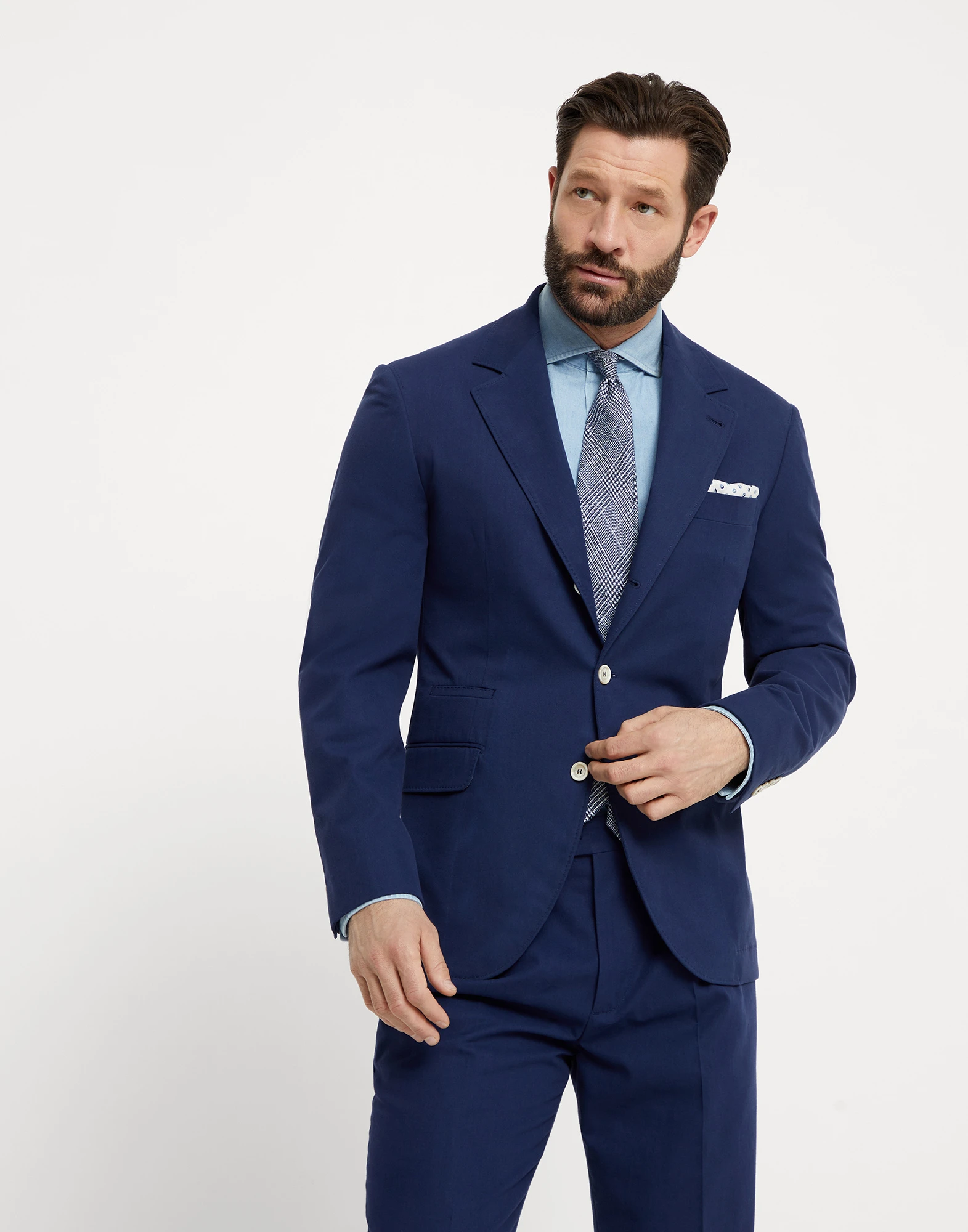 Cotton and kapok gabardine blazer