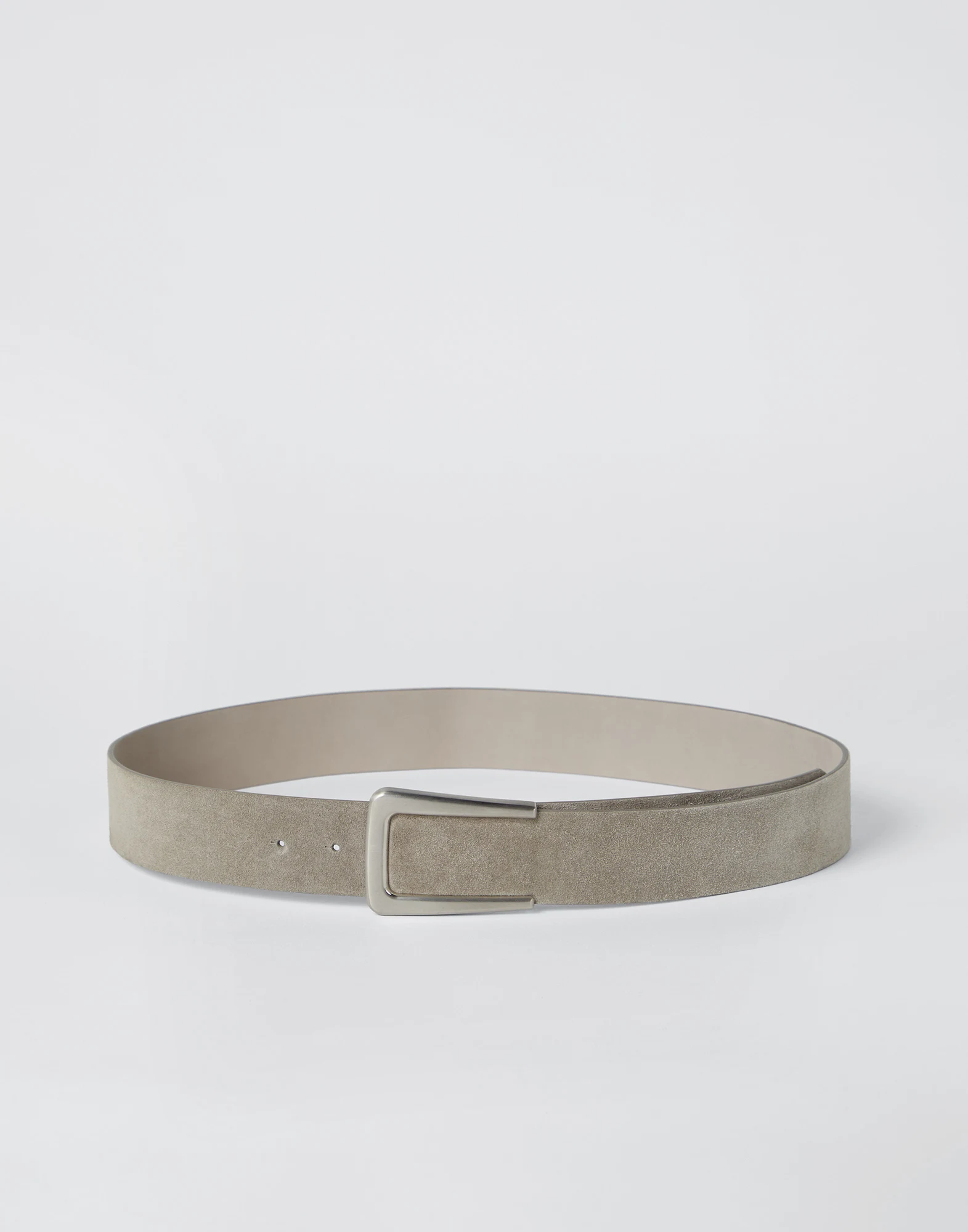 Calfskin suede belt