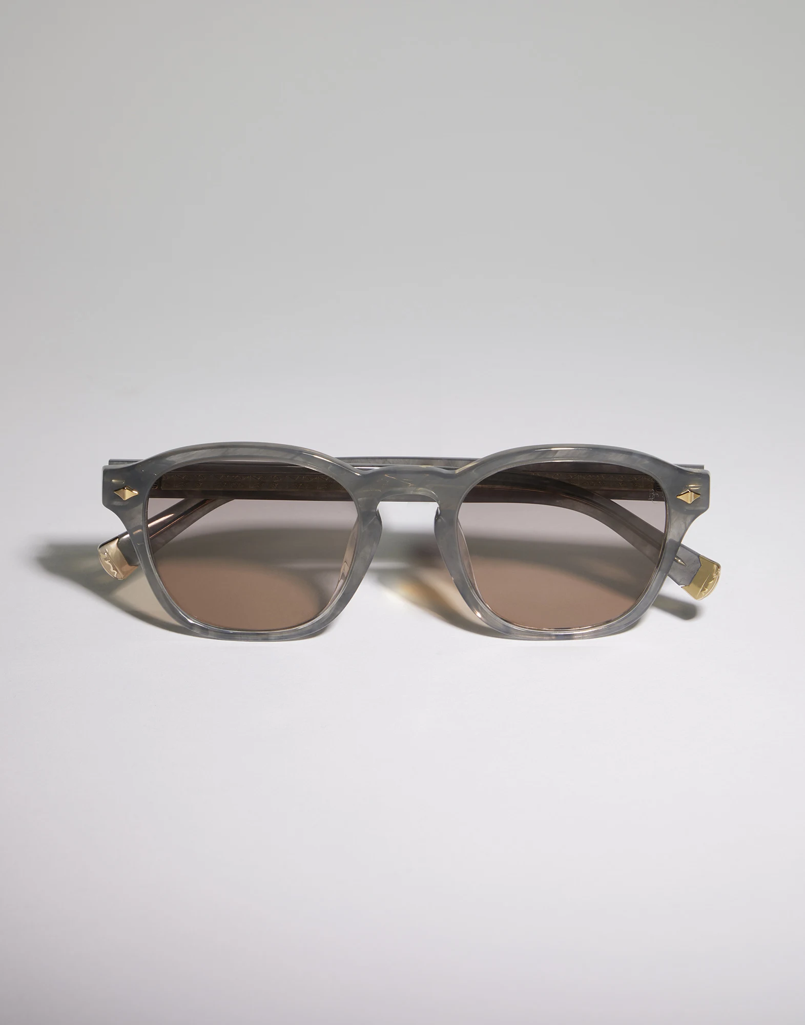 Intarsia Rays acetate sunglasses