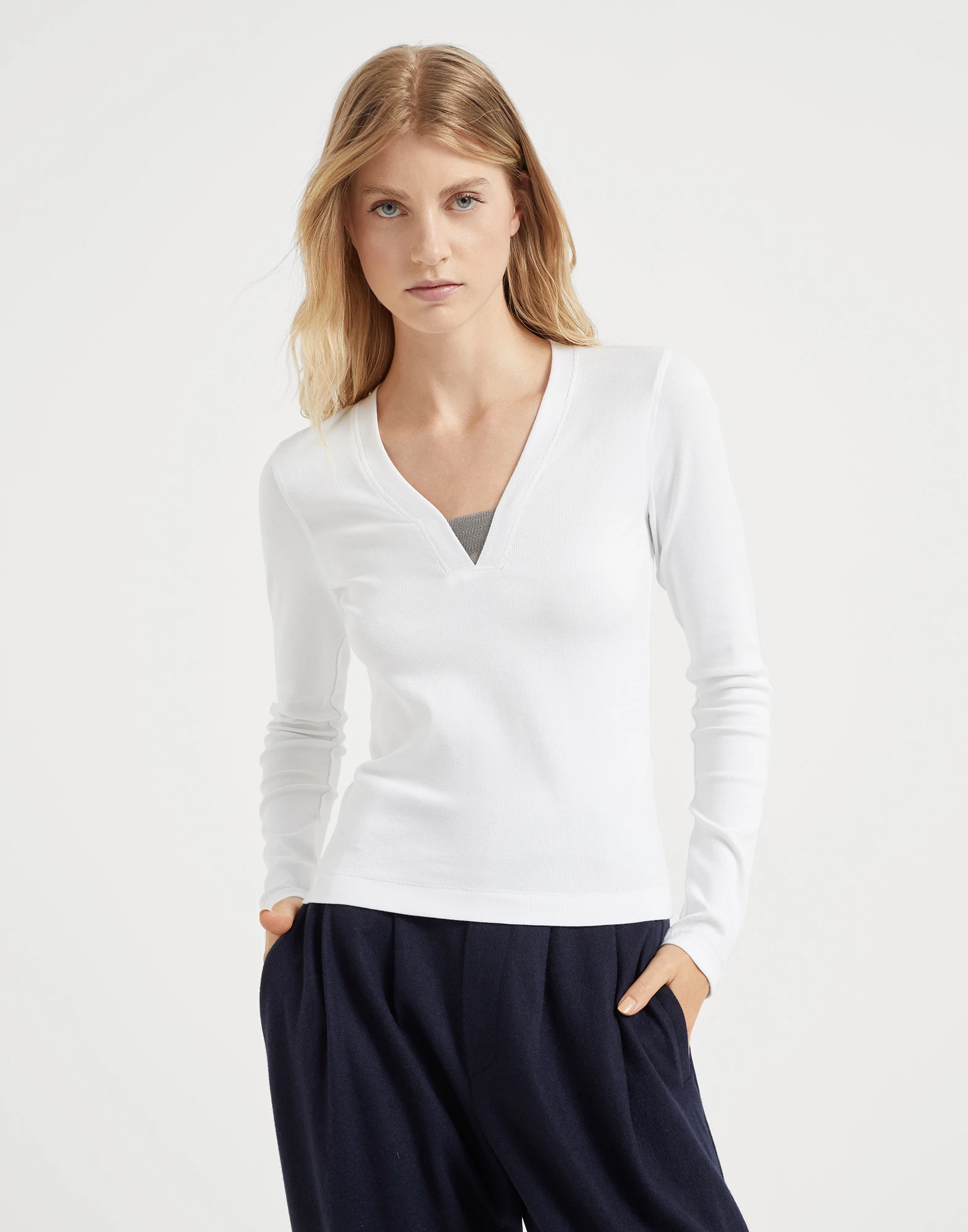 Ribbed jersey T-shirt