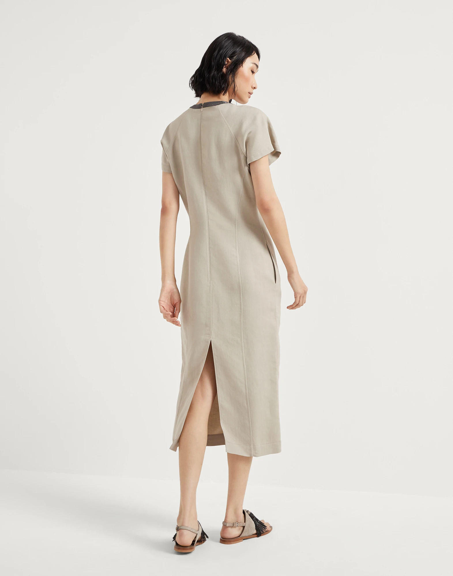Dress with monili