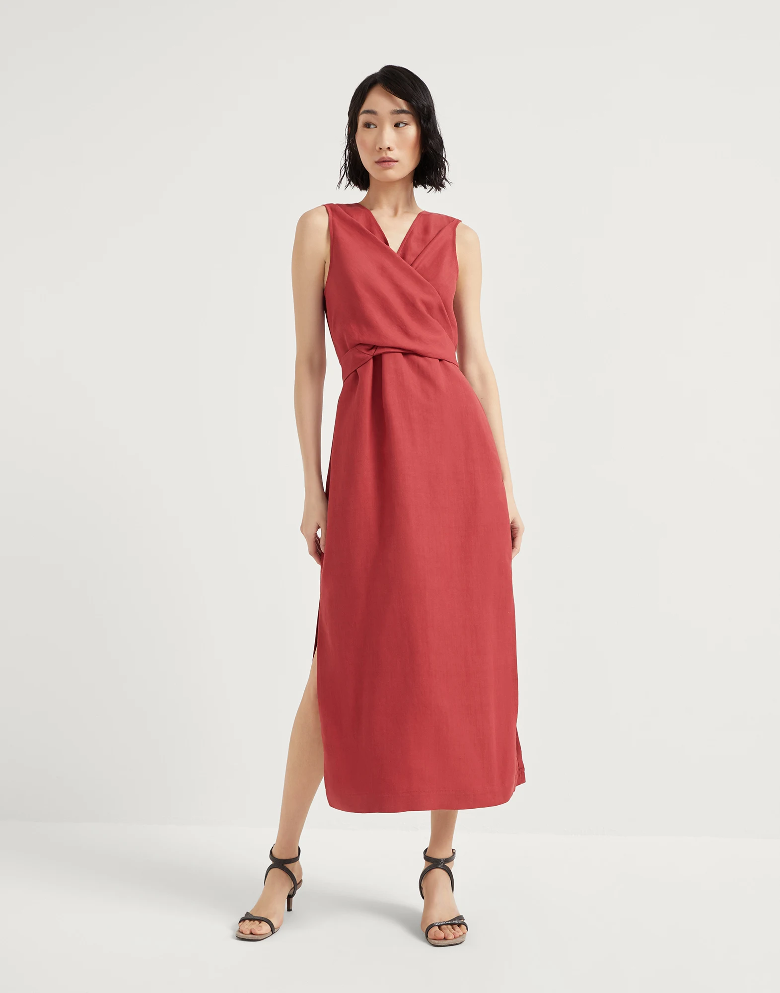 Wrap-effect dress