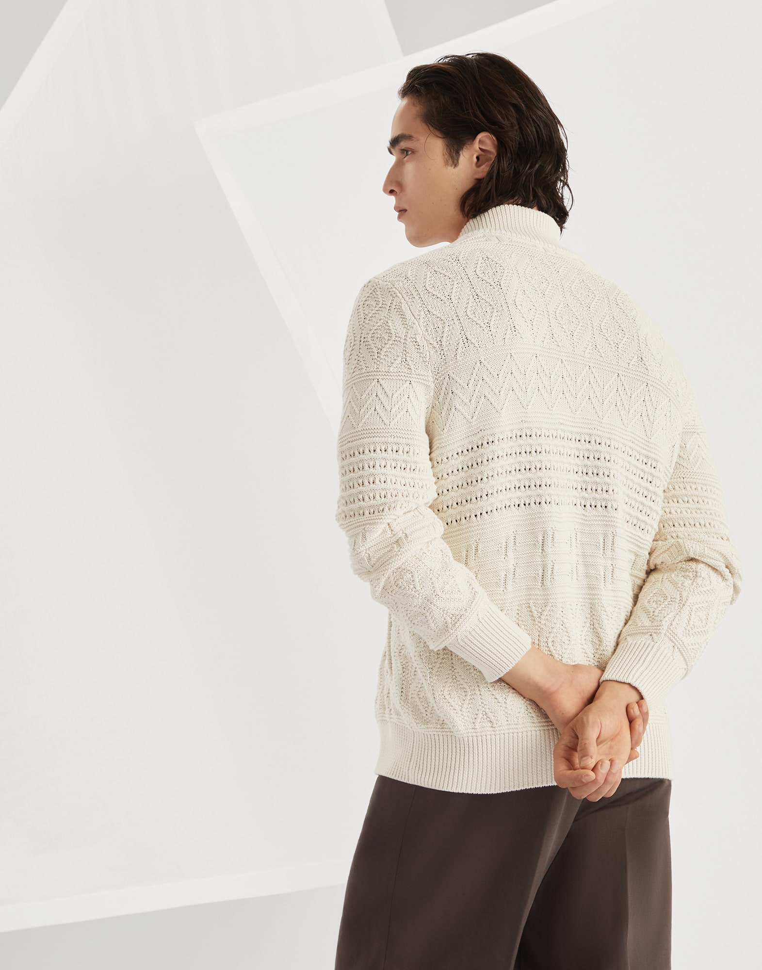 Zip-front cardigan