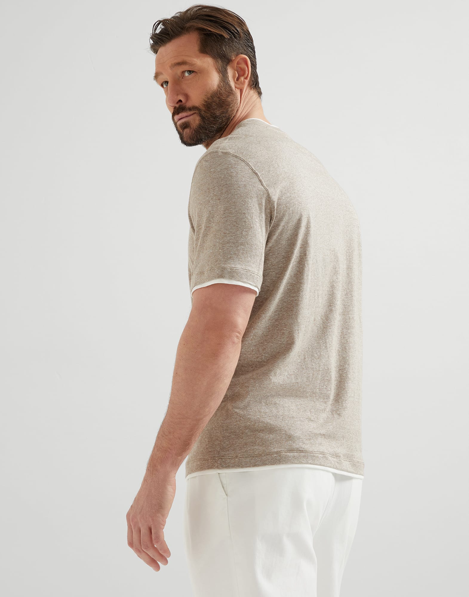 T-shirt with faux-layering