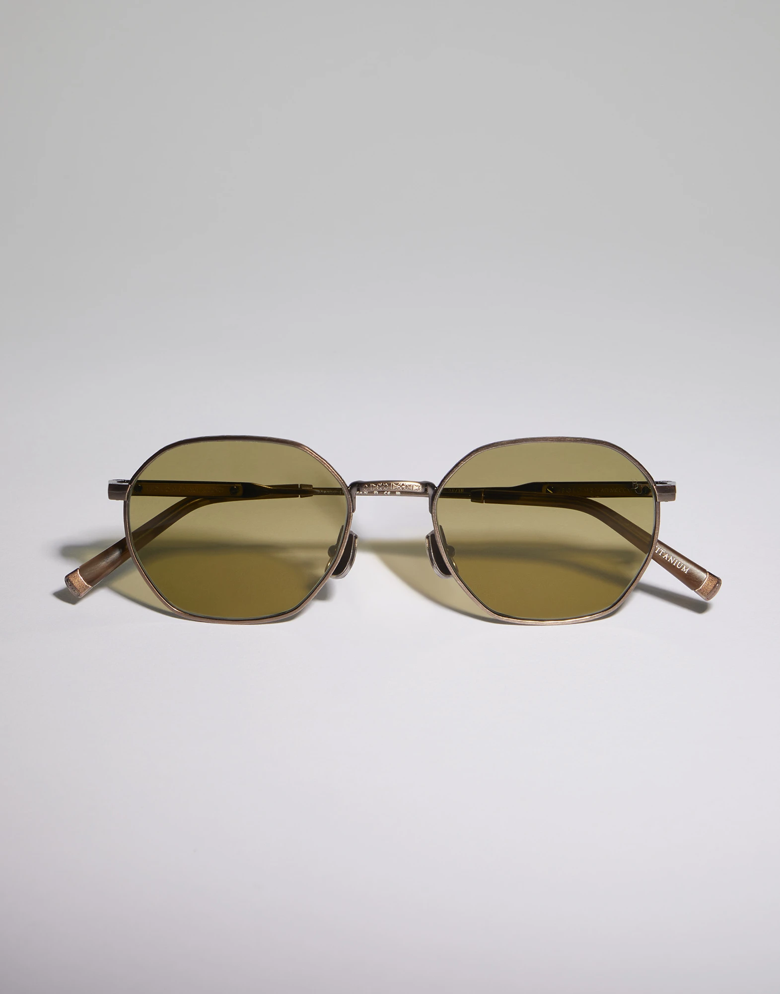 Intarsia Rays titanium sunglasses with photochromic lenses