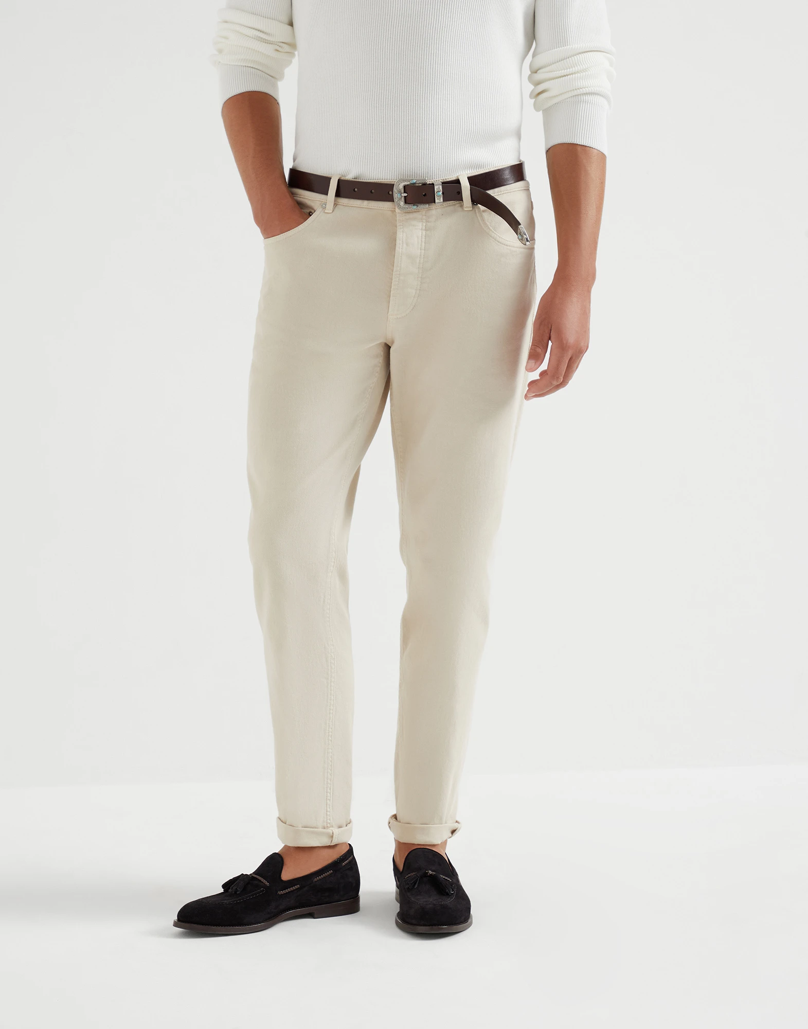 Comfort denim trousers