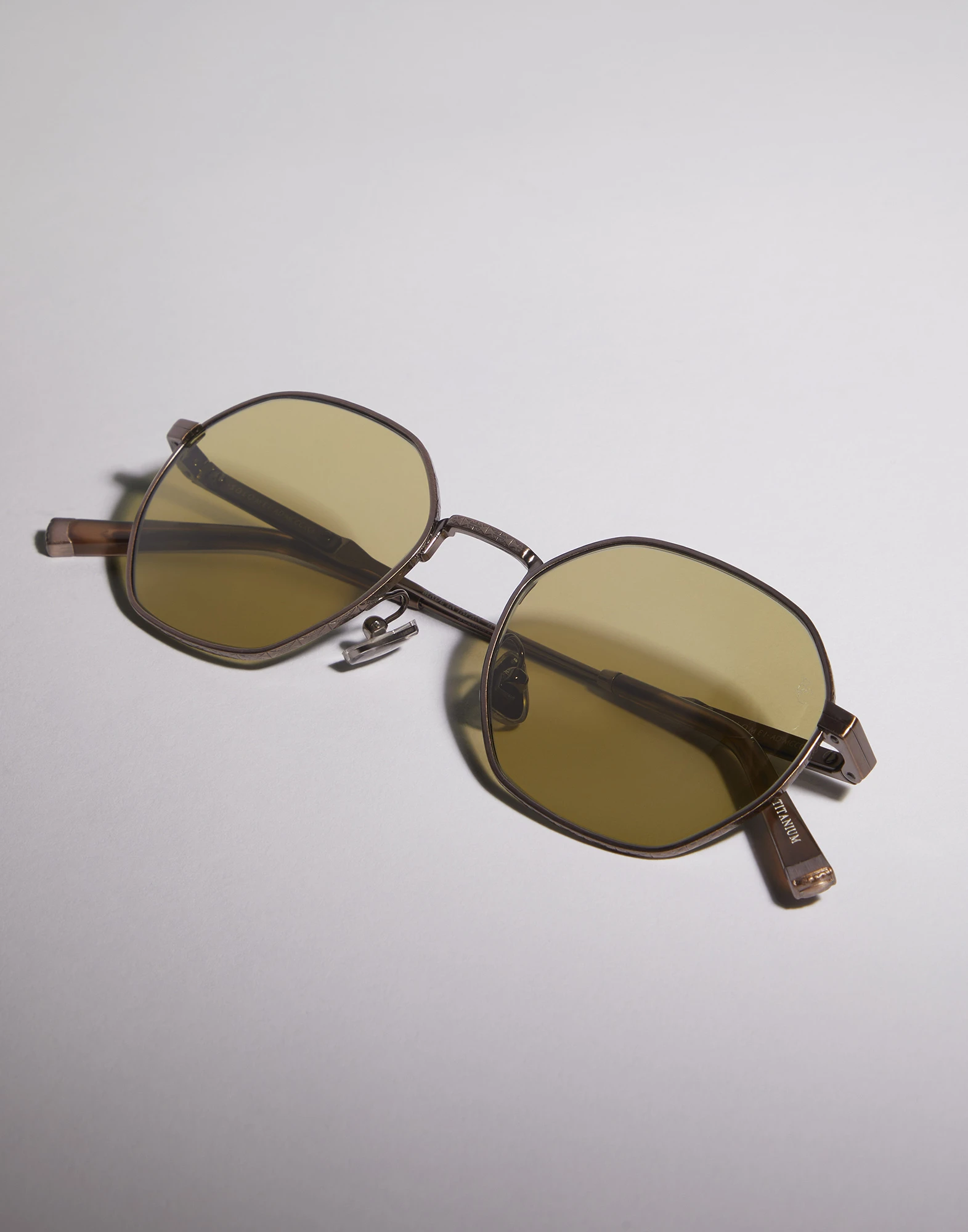 Intarsia Rays titanium sunglasses with photochromic lenses