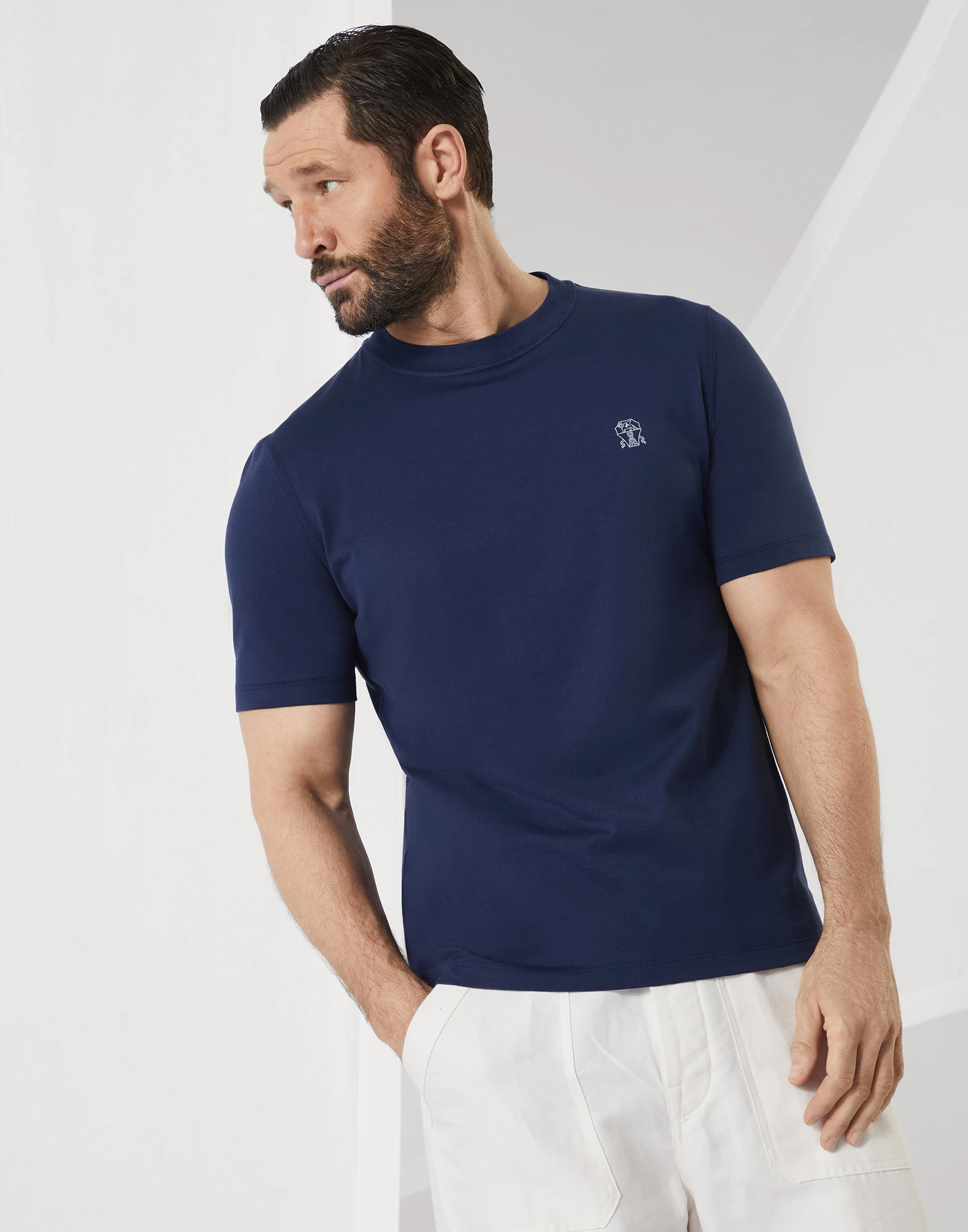Jersey T-shirt with logo