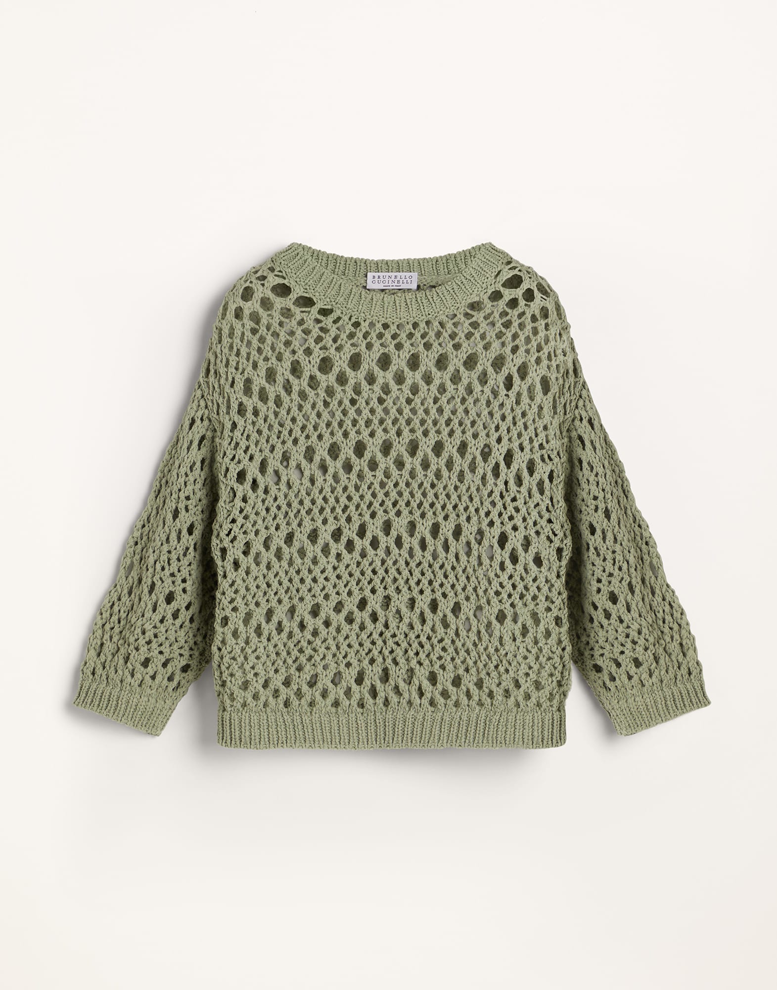 Techno cotton mesh sweater
