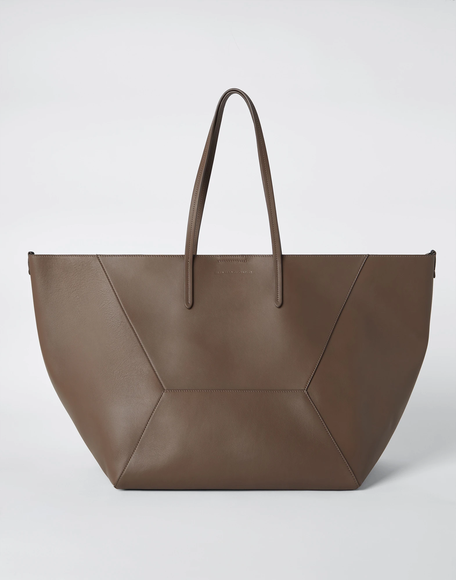 Calfskin large shopper bag with monili
