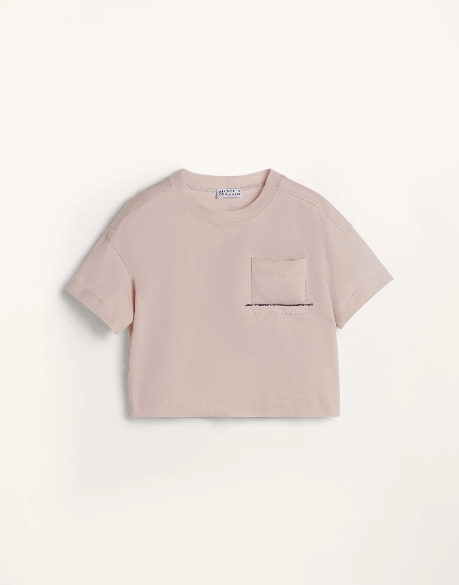 Cotton jersey T-shirt with monili