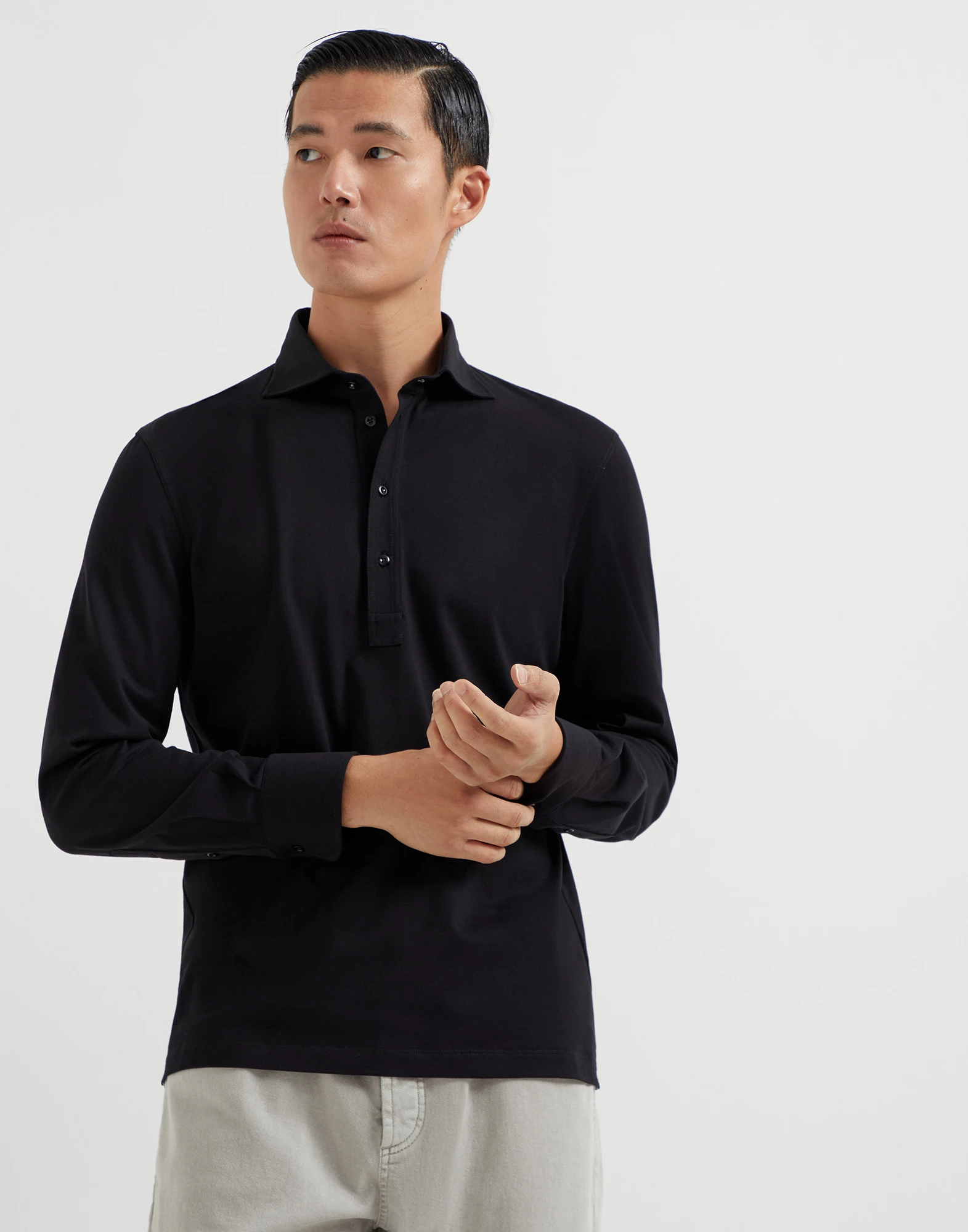 Jersey polo shirt