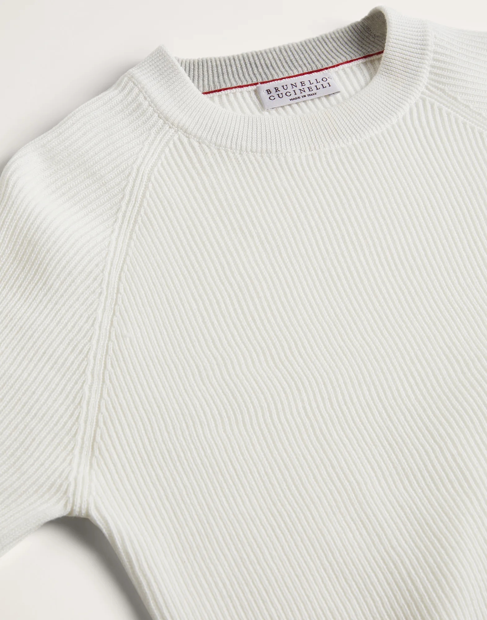 Cotton English rib sweater