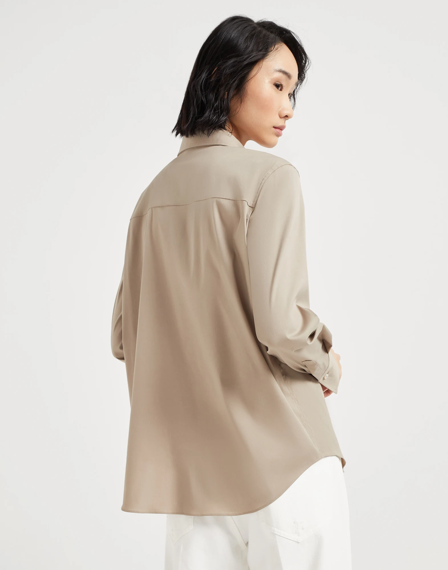 Stretch poplin shirt