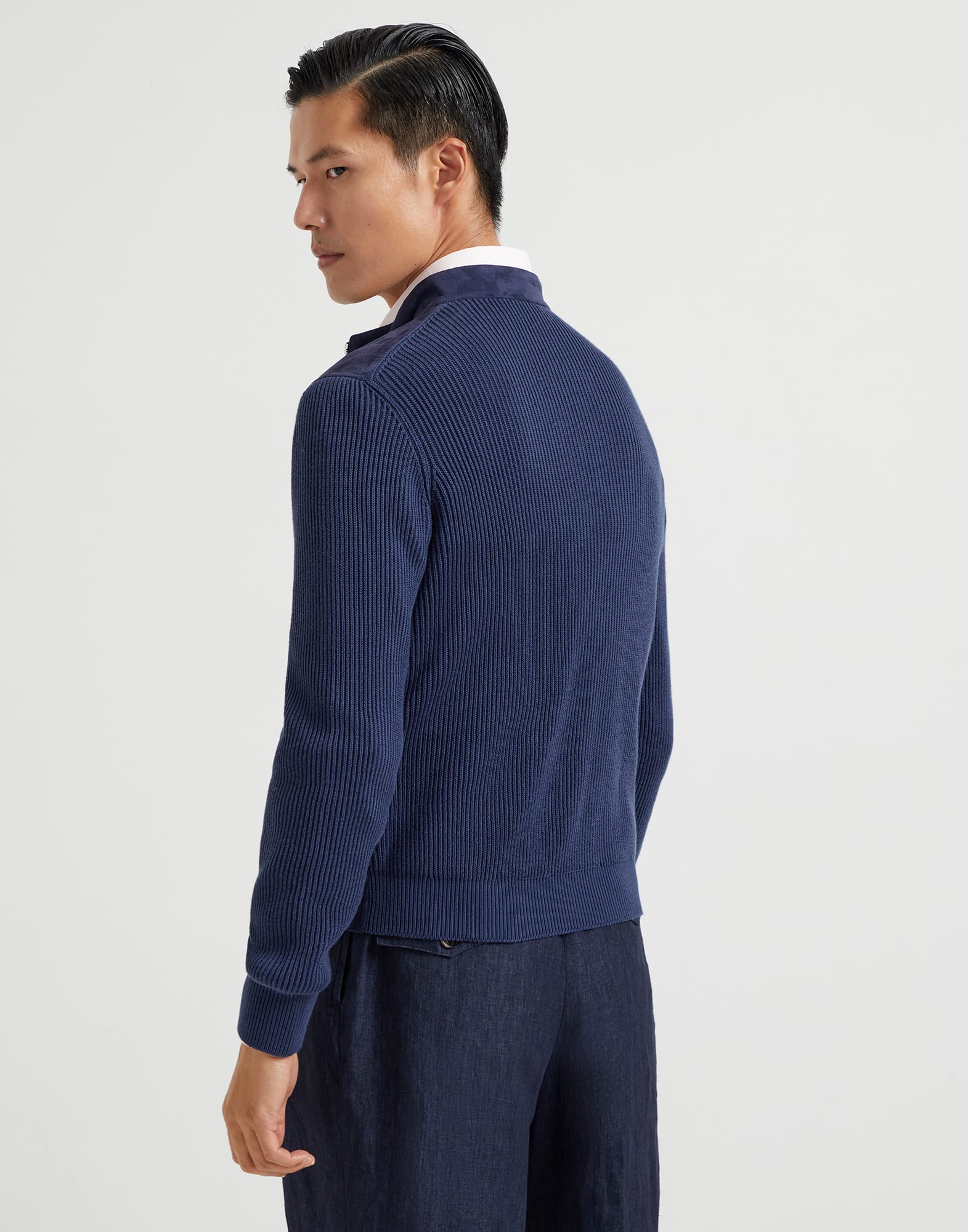 Suede bomber jacket