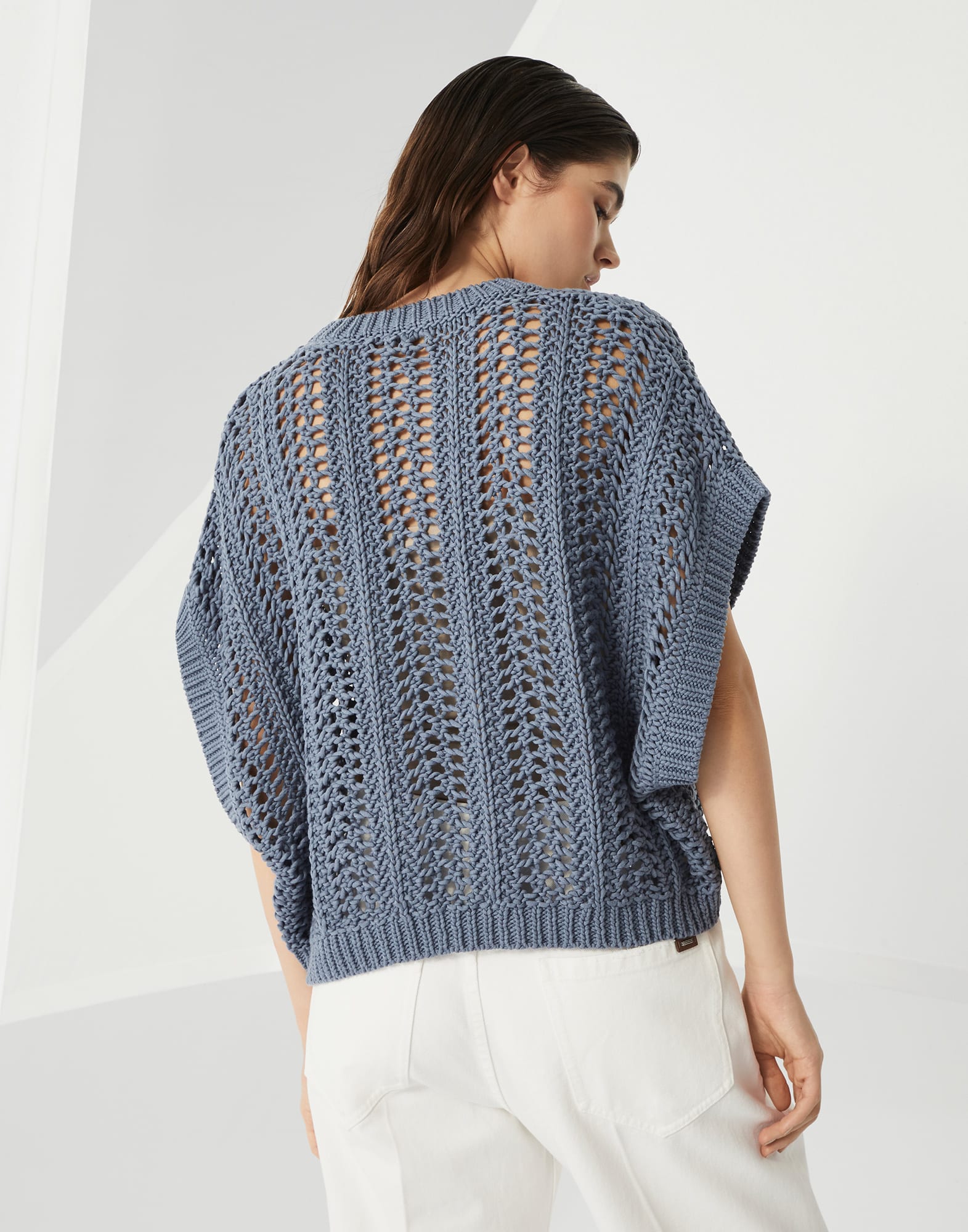 Ribbed Net sweater