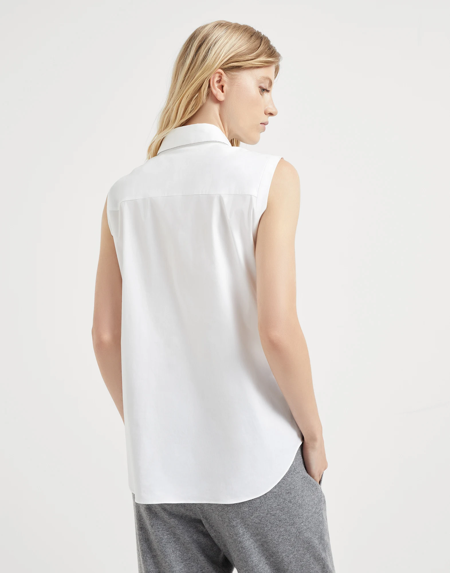 Stretch poplin shirt