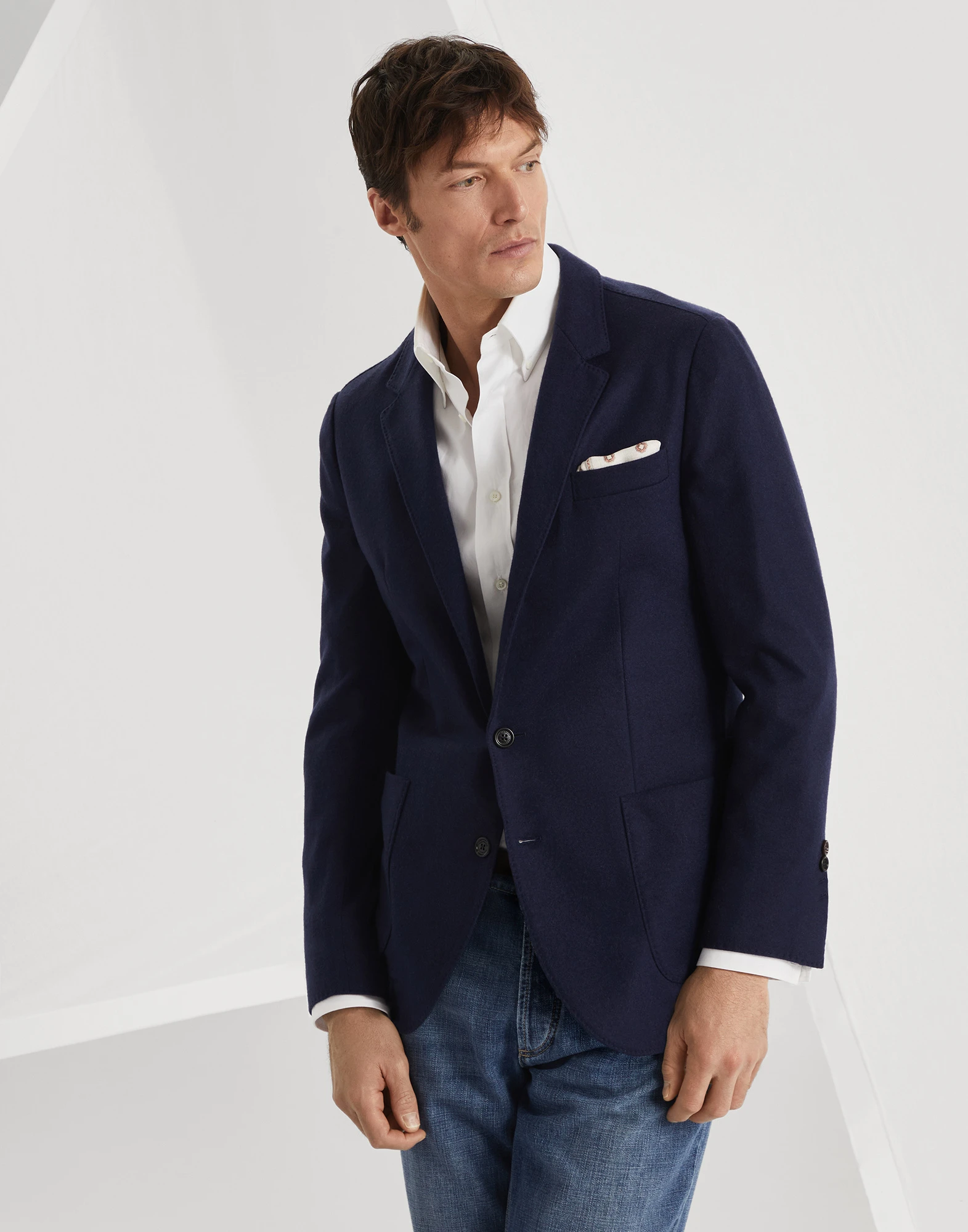 Cashmere jersey blazer
